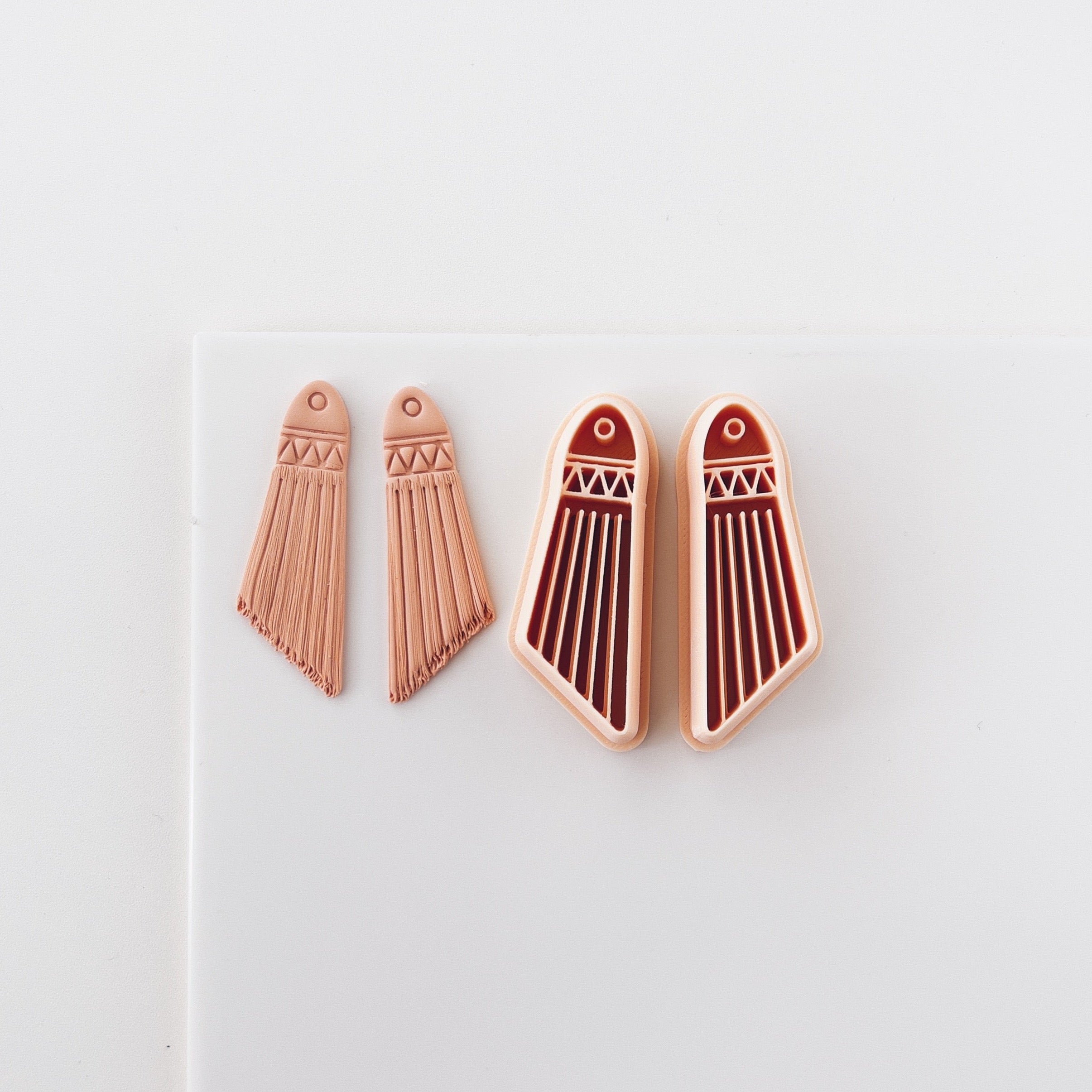 High quality polymer clay cutter creating clean sharp cuts for earrings and jewelry making