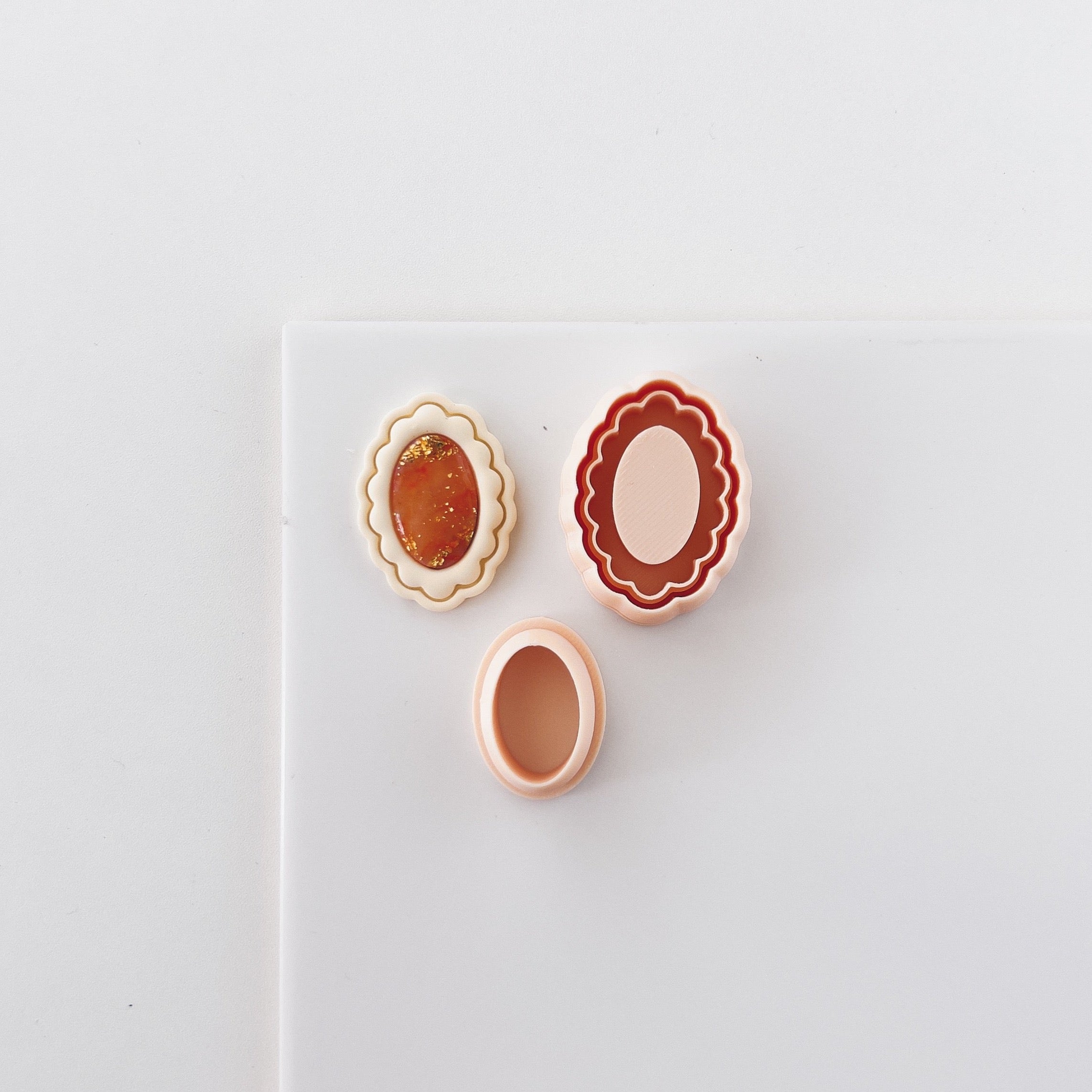 High quality polymer clay cutter creating clean sharp cuts for earrings and jewelry making