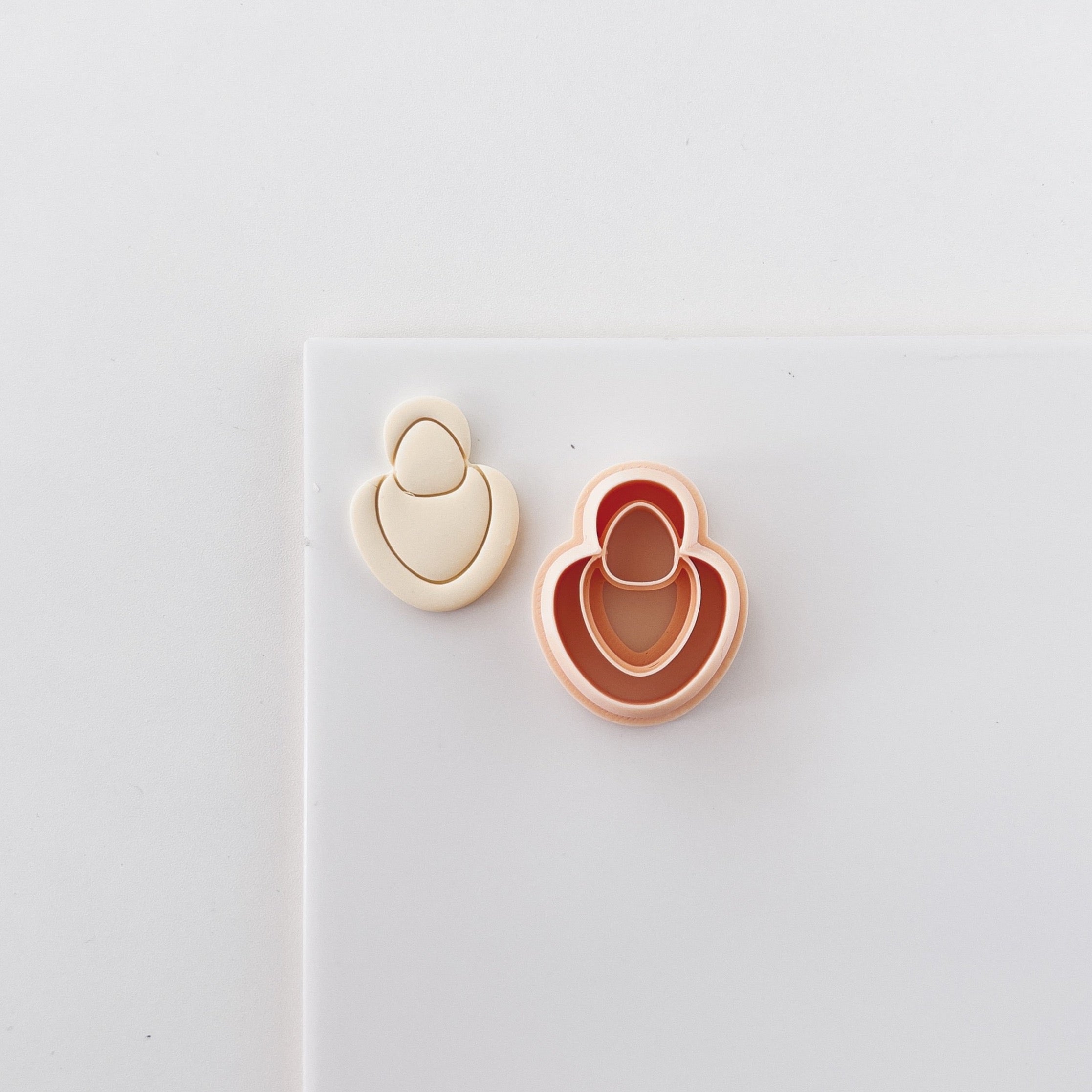 High quality polymer clay cutter creating clean sharp cuts for earrings and jewelry making