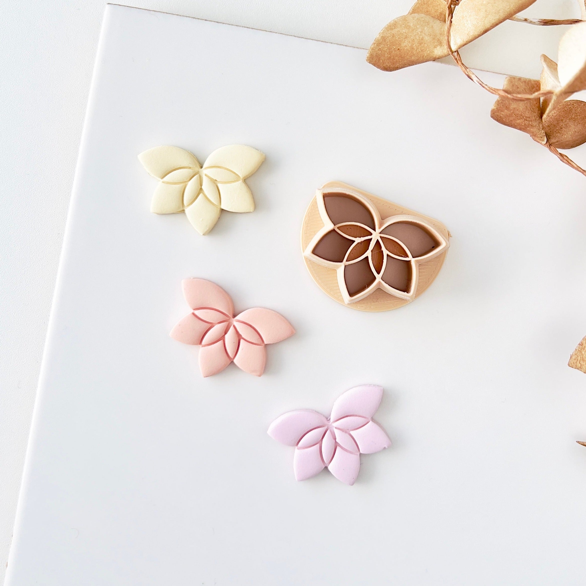 High quality polymer clay cutter creating clean sharp cuts for earrings and jewelry making