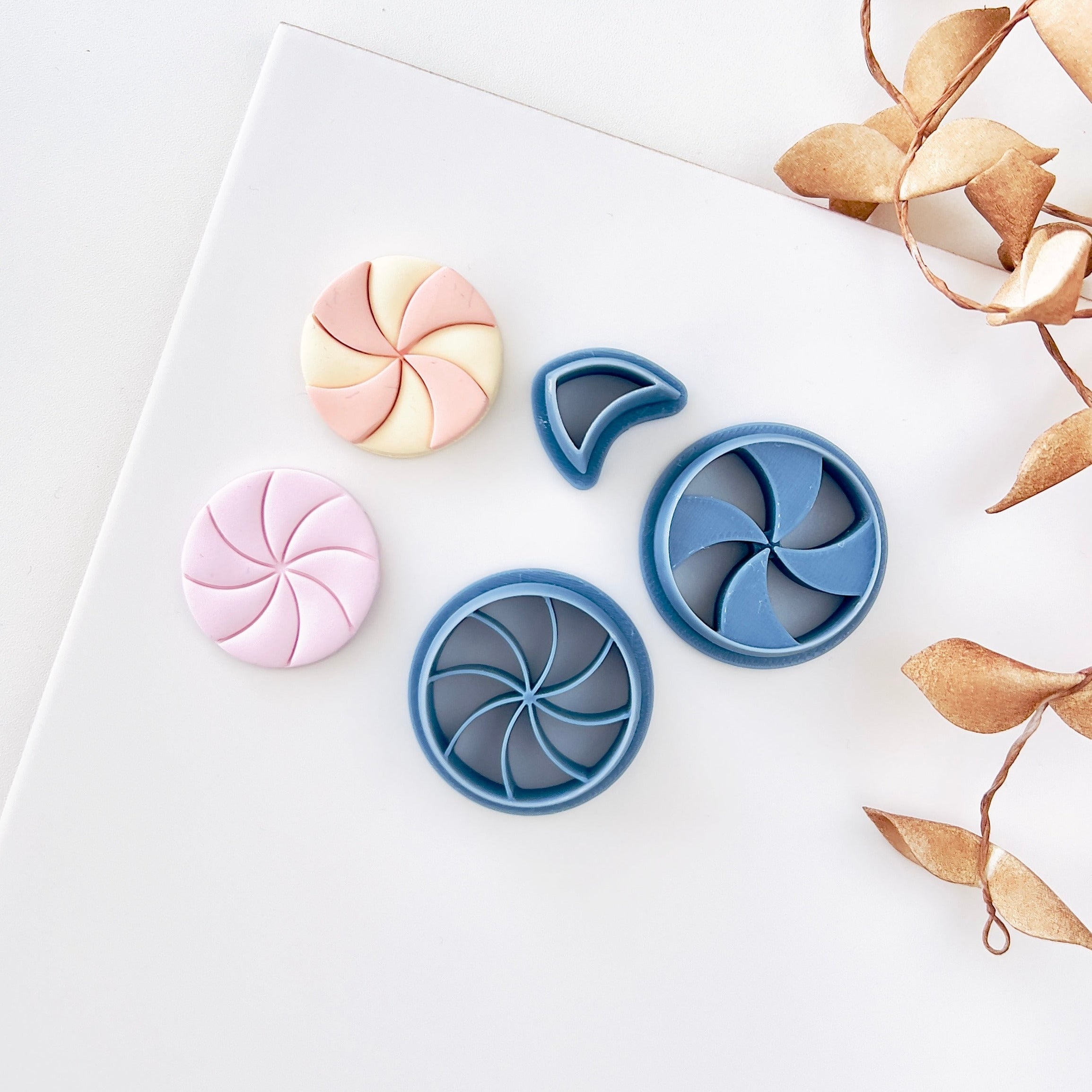 High quality polymer clay cutter creating clean sharp cuts for earrings and jewelry making