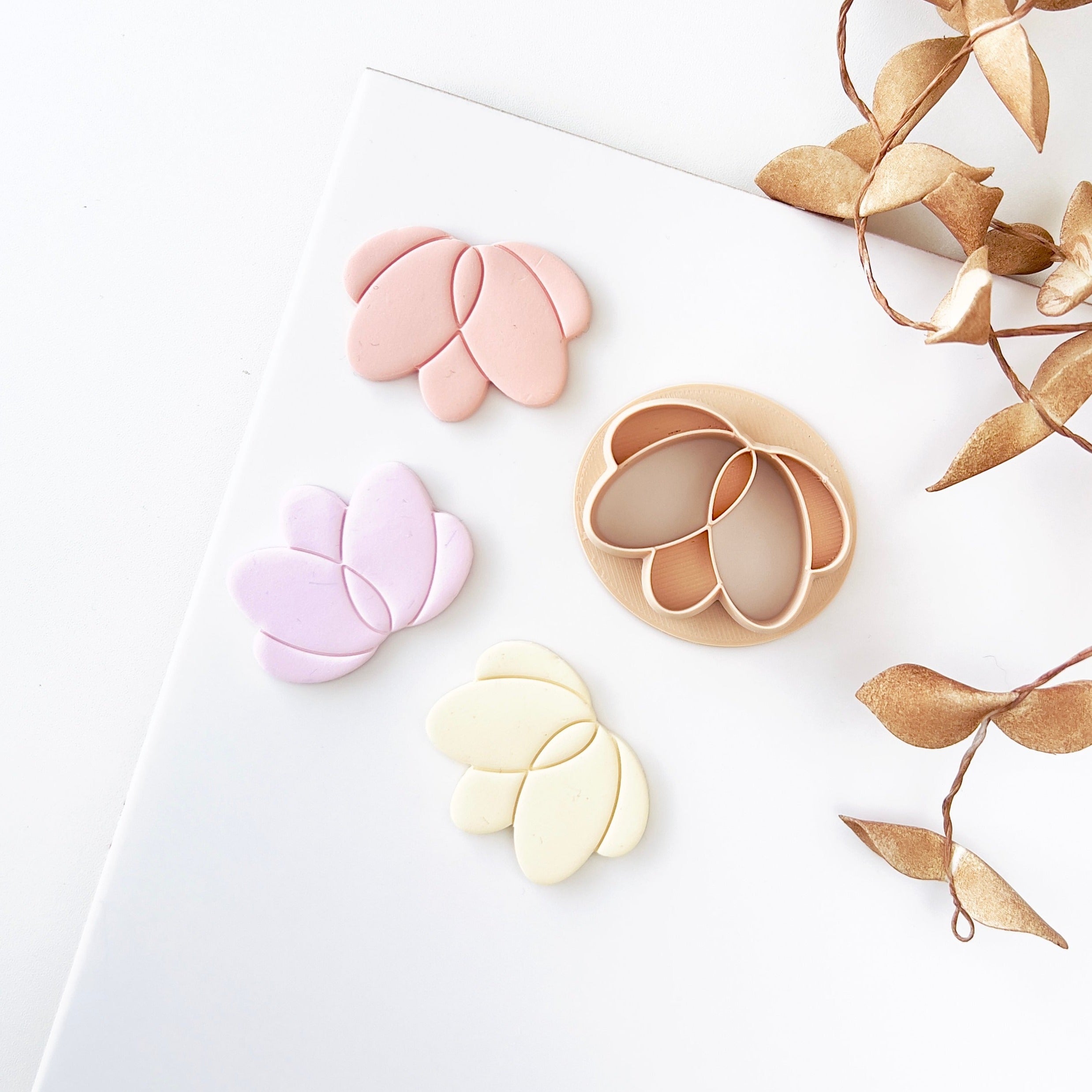 High quality polymer clay cutter creating clean sharp cuts for earrings and jewelry making