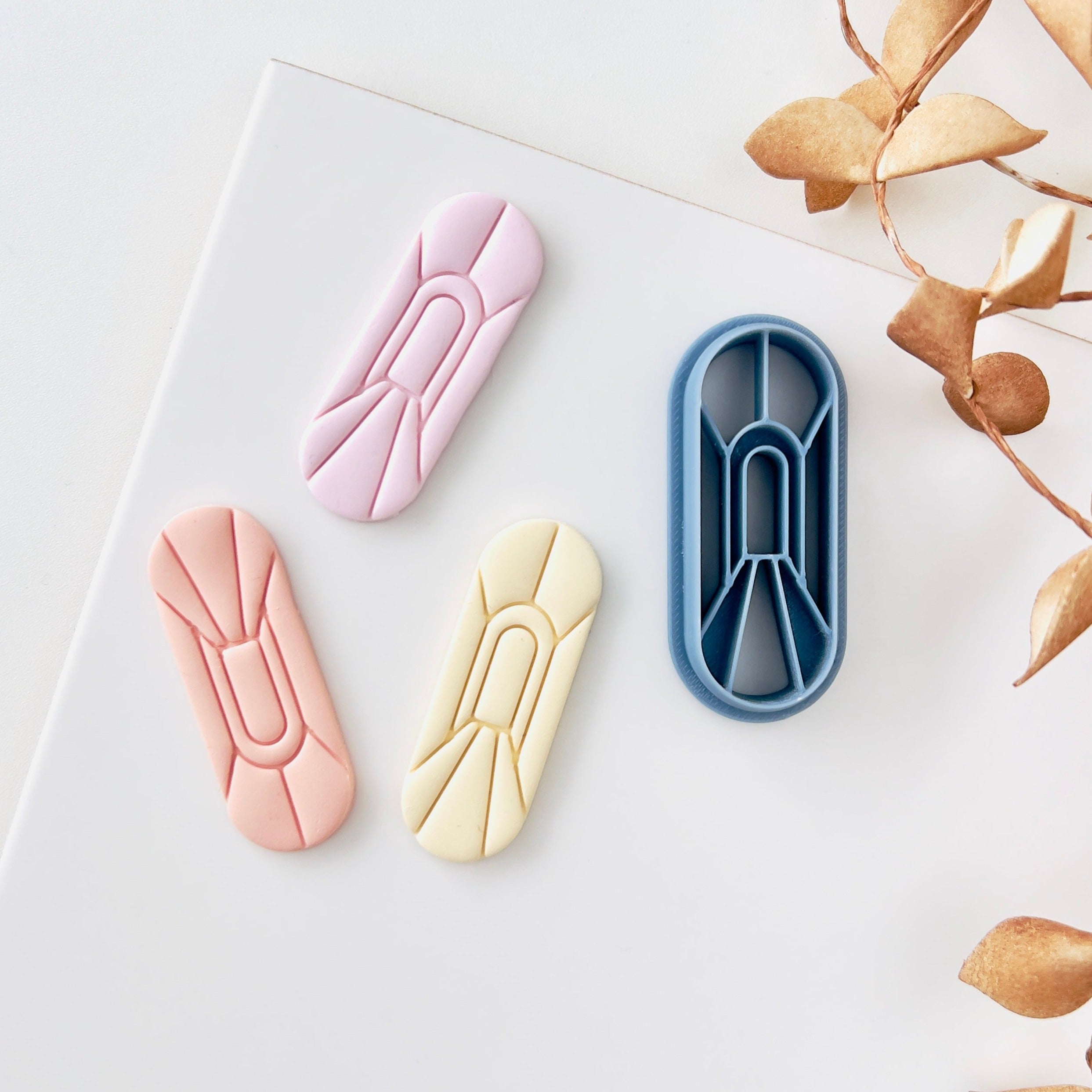 High quality polymer clay cutter creating clean sharp cuts for earrings and jewelry making