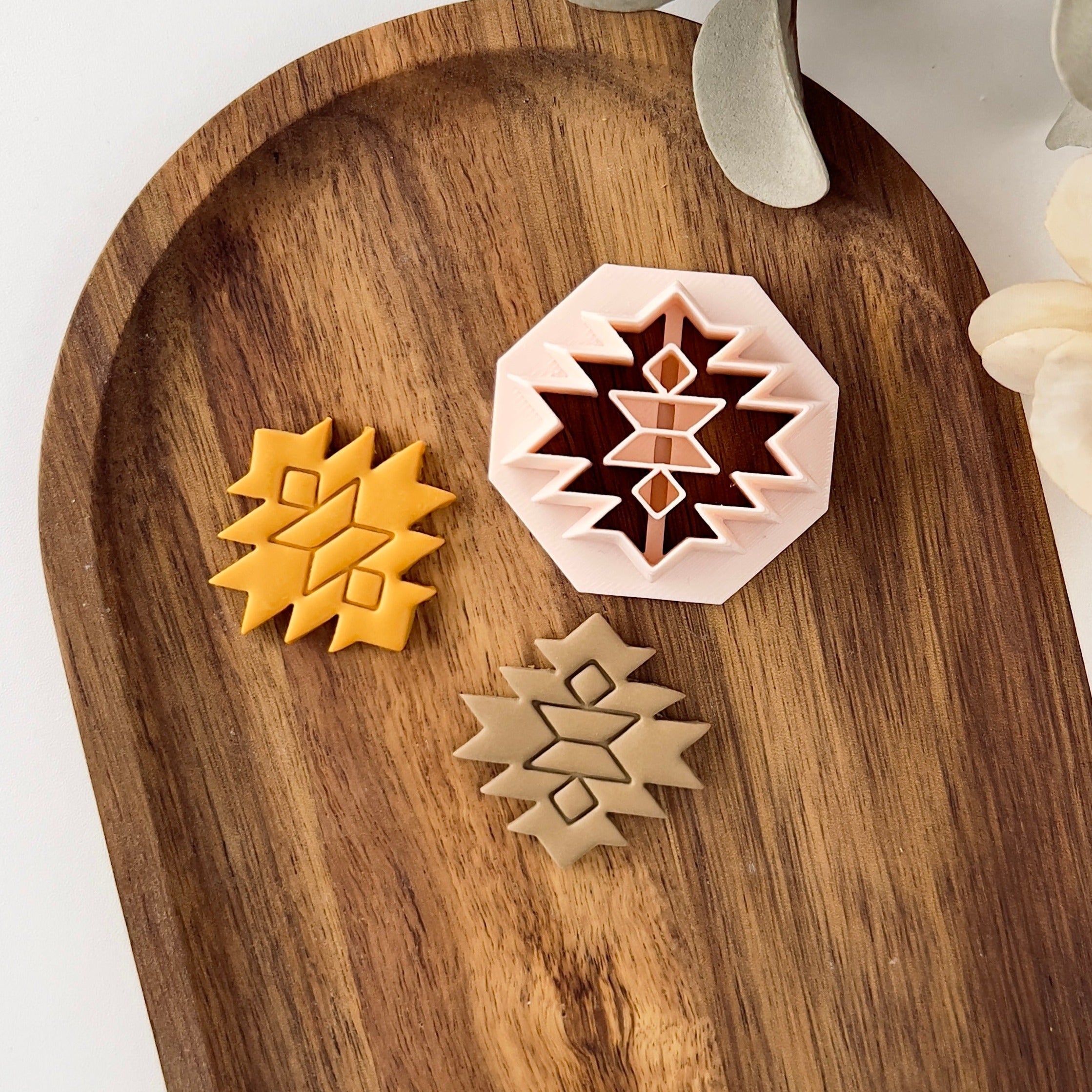 High quality polymer clay cutter creating clean sharp cuts for earrings and jewelry making