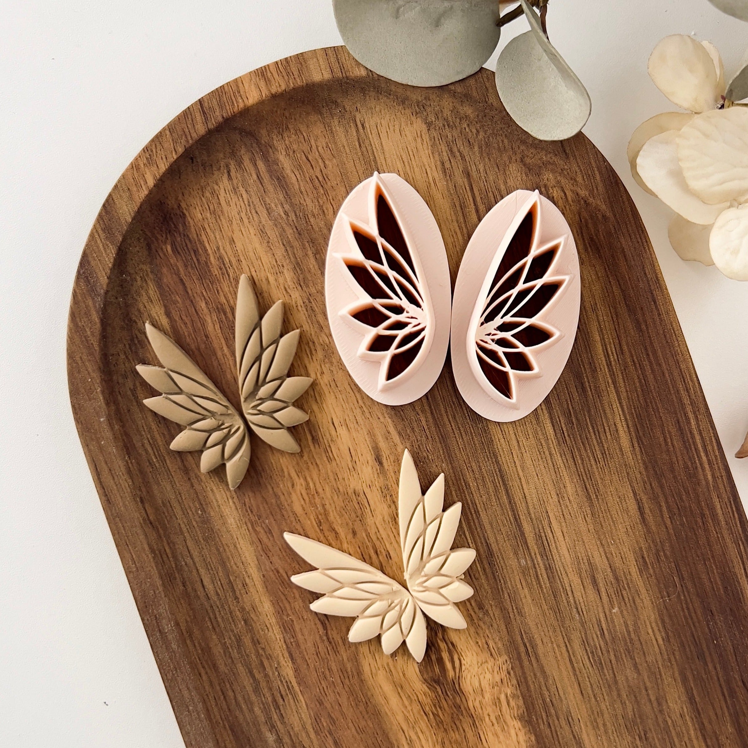 High quality polymer clay cutter creating clean sharp cuts for earrings and jewelry making