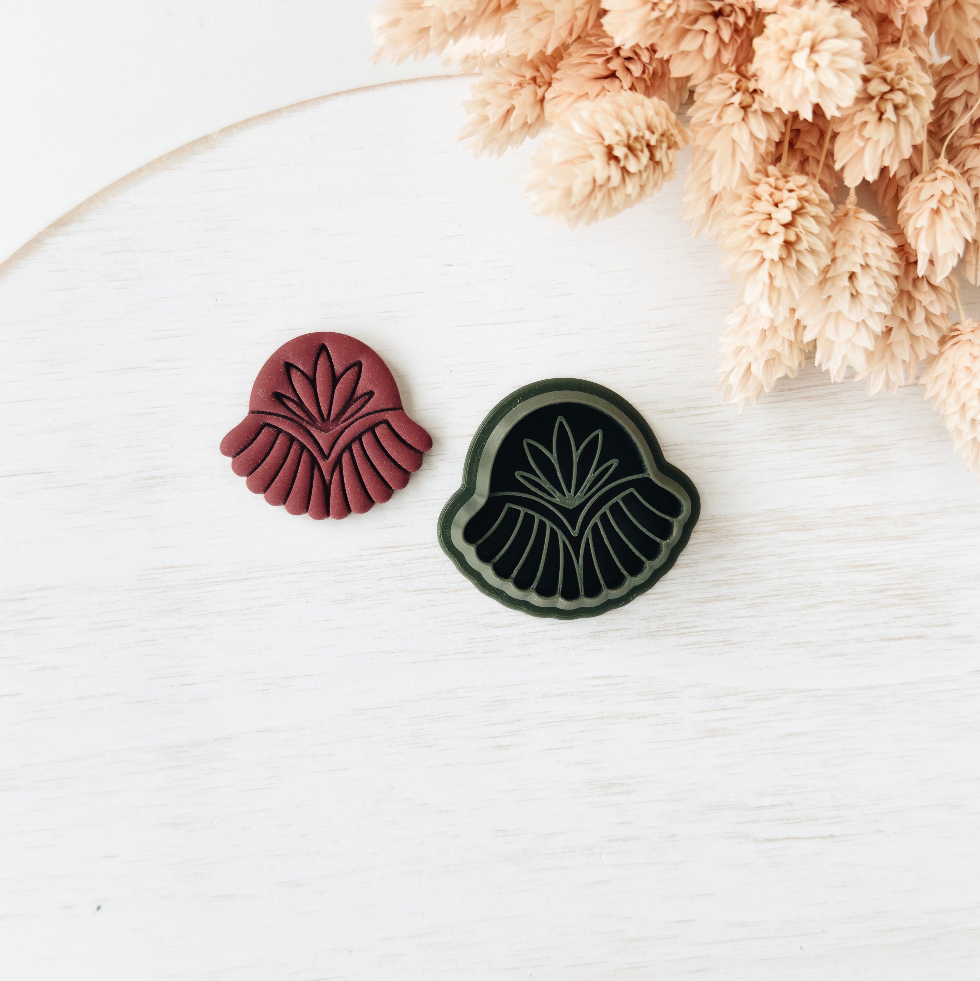 High quality polymer clay cutter creating clean sharp cuts for earrings and jewelry making