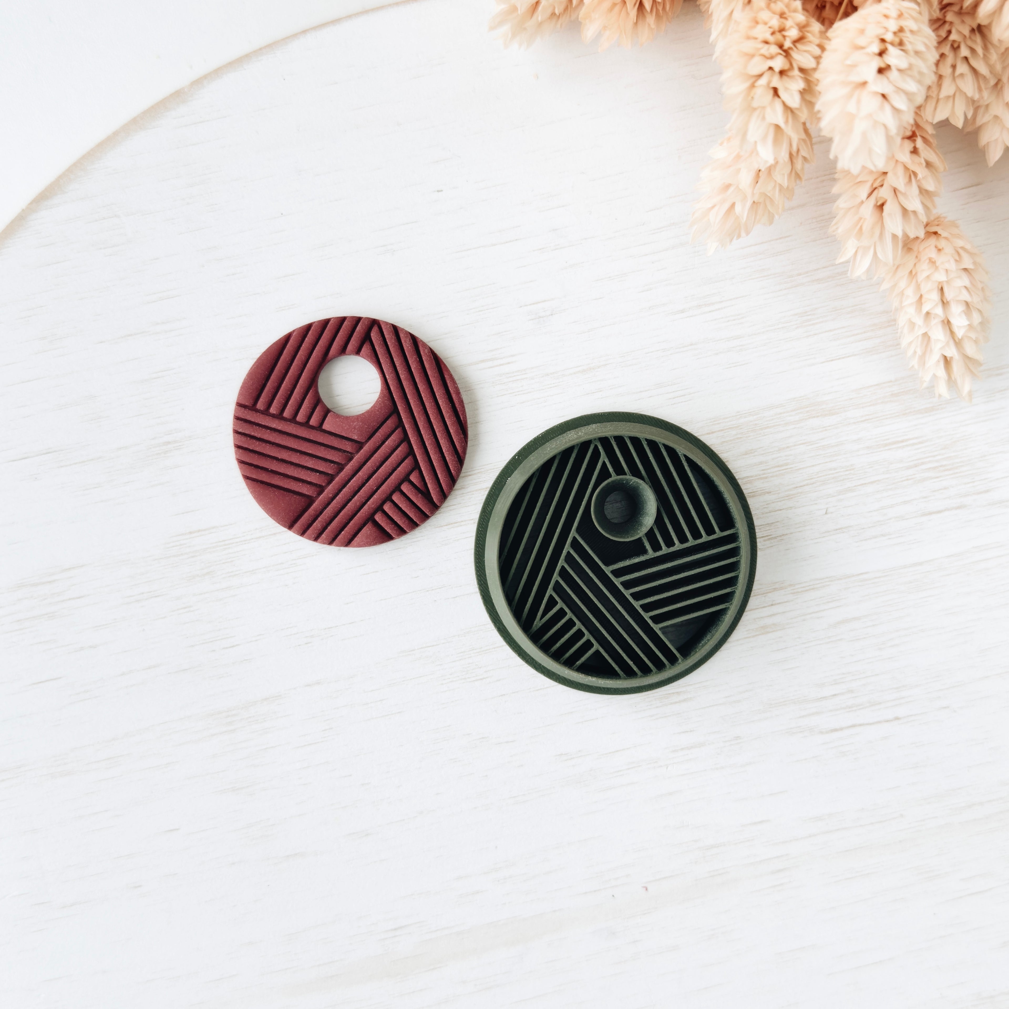 High quality polymer clay cutter creating clean sharp cuts for earrings and jewelry making