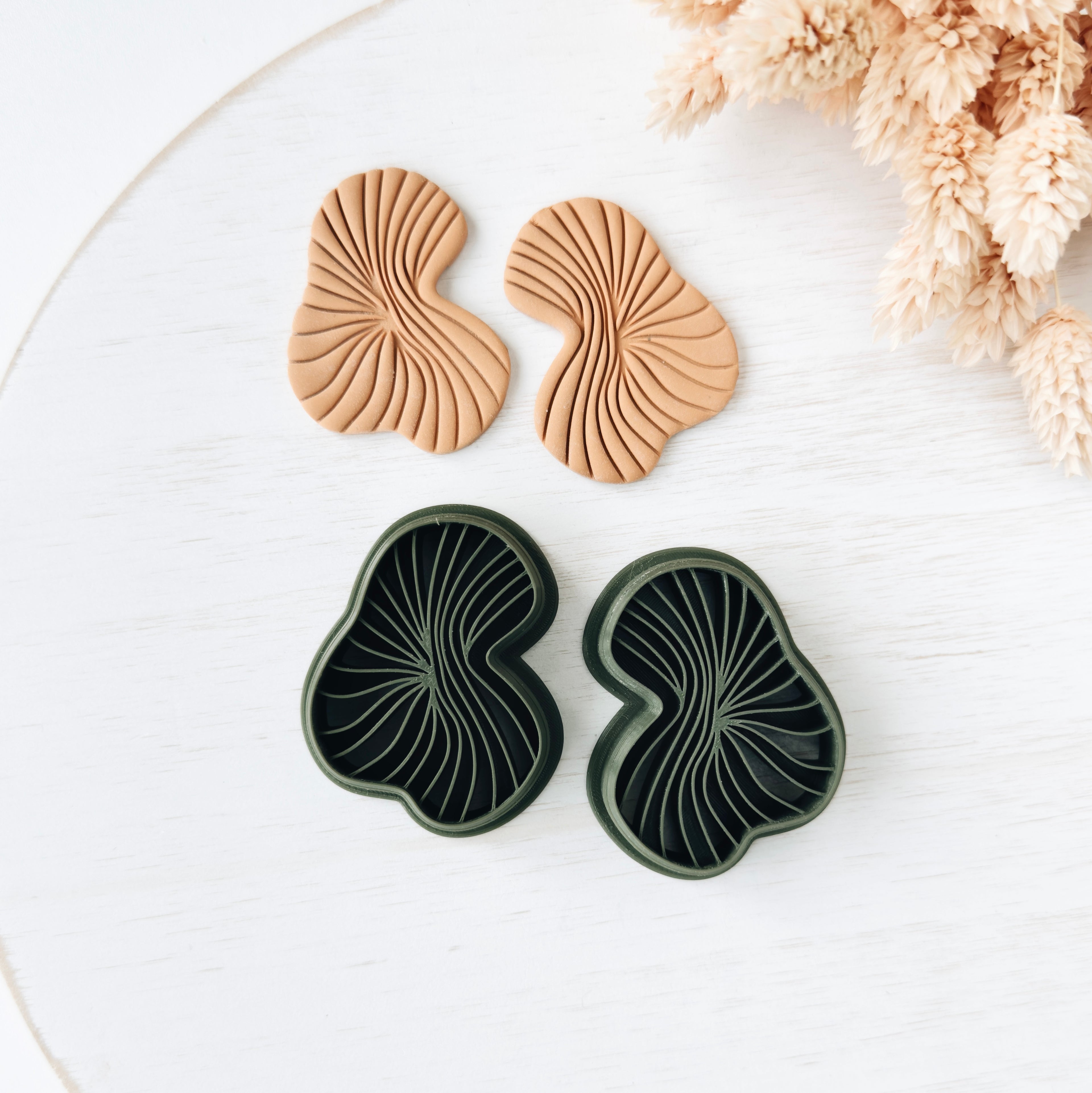 High quality polymer clay cutter creating clean sharp cuts for earrings and jewelry making