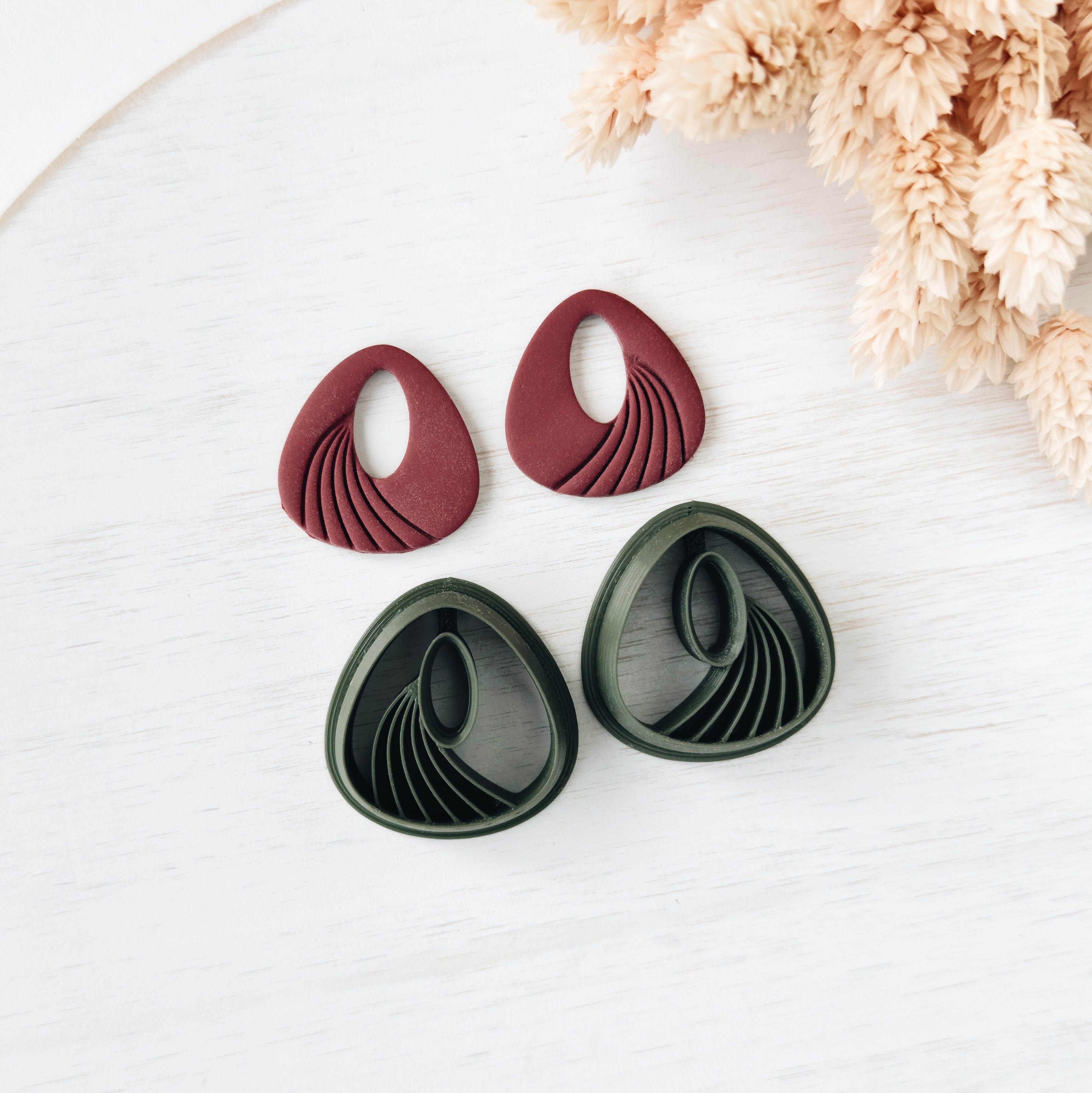 High quality polymer clay cutter creating clean sharp cuts for earrings and jewelry making