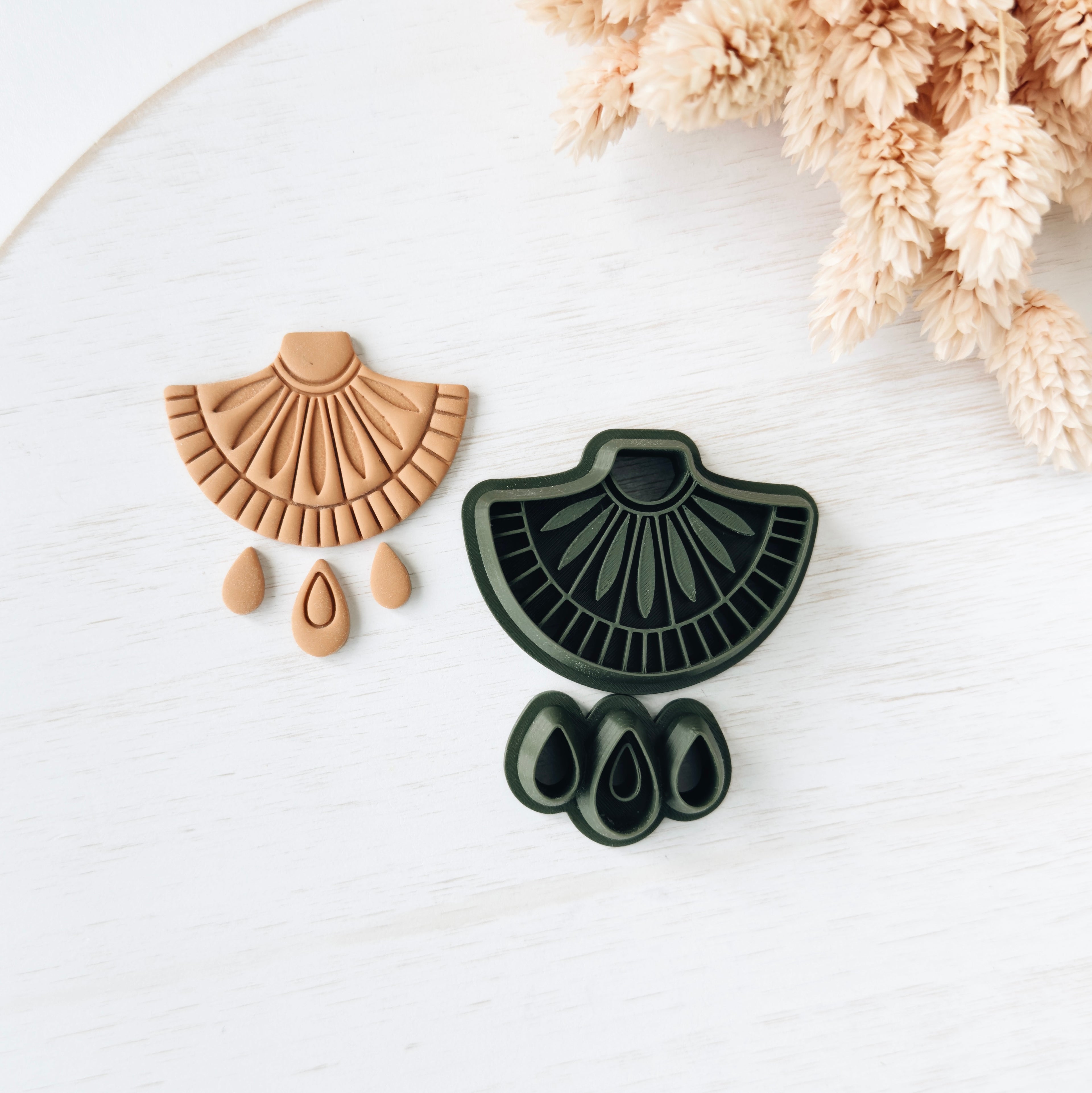 High quality polymer clay cutter creating clean sharp cuts for earrings and jewelry making