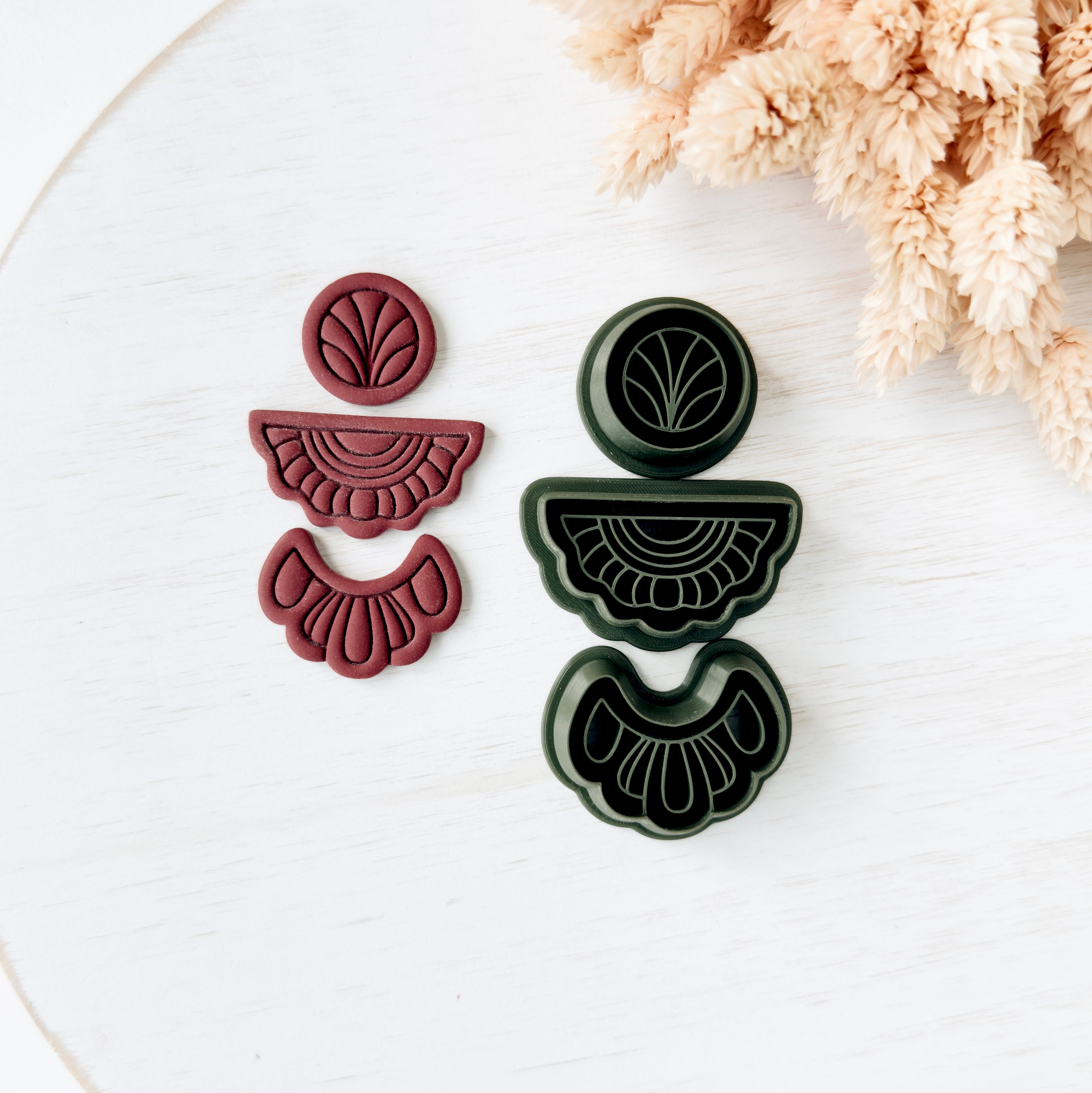 High quality polymer clay cutter creating clean sharp cuts for earrings and jewelry making