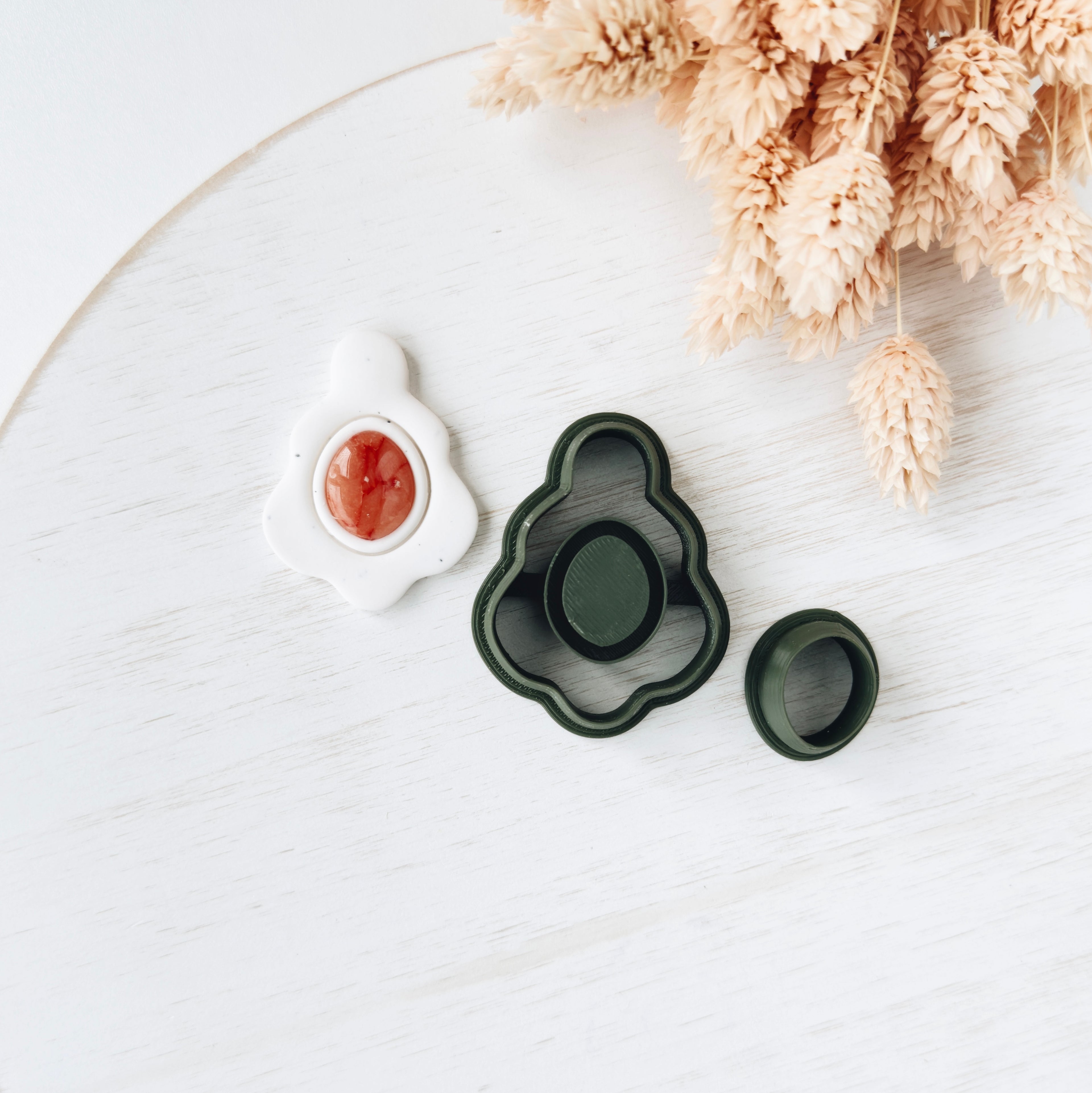 High quality polymer clay cutter creating clean sharp cuts for earrings and jewelry making