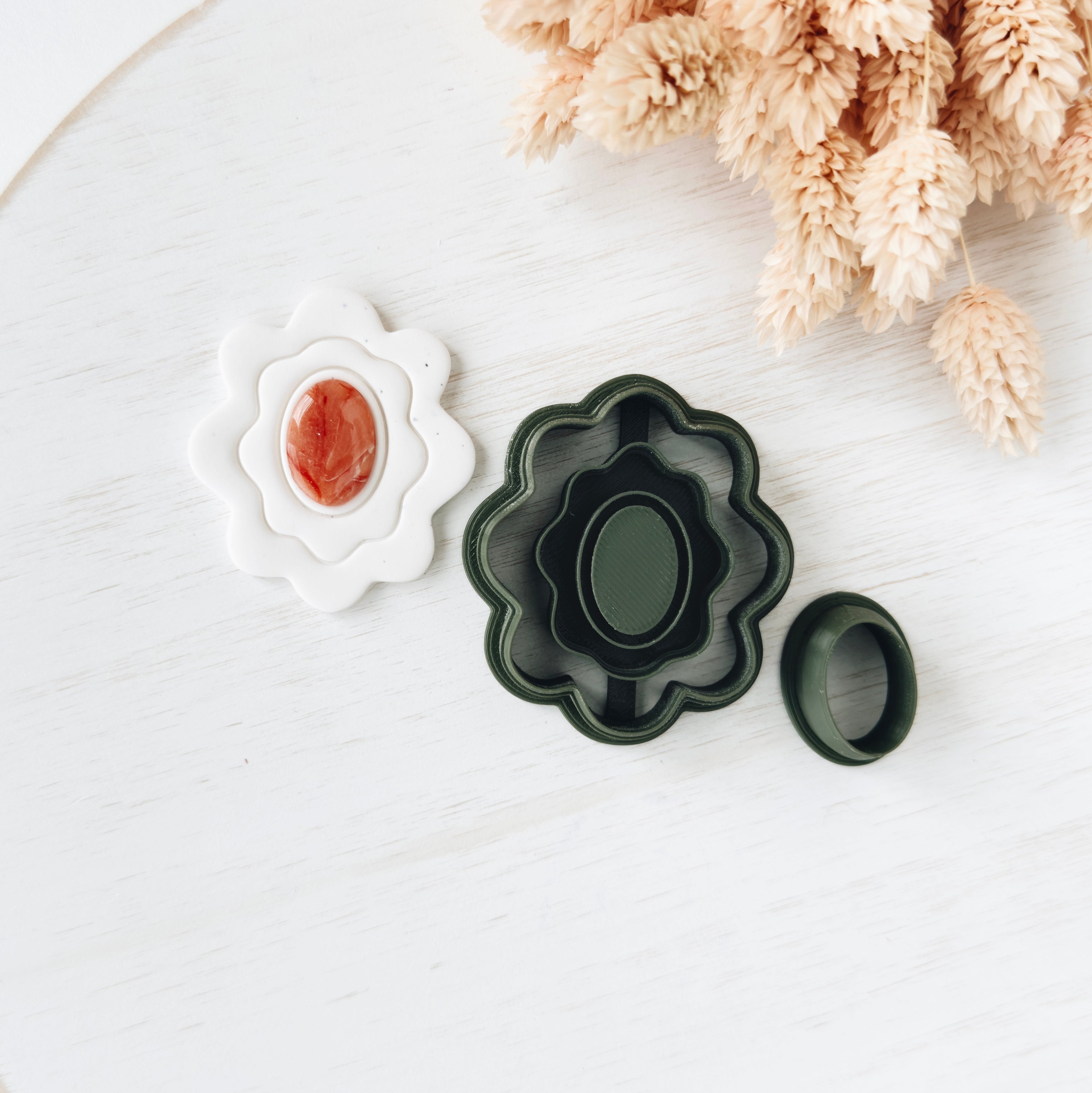 High quality polymer clay cutter creating clean sharp cuts for earrings and jewelry making