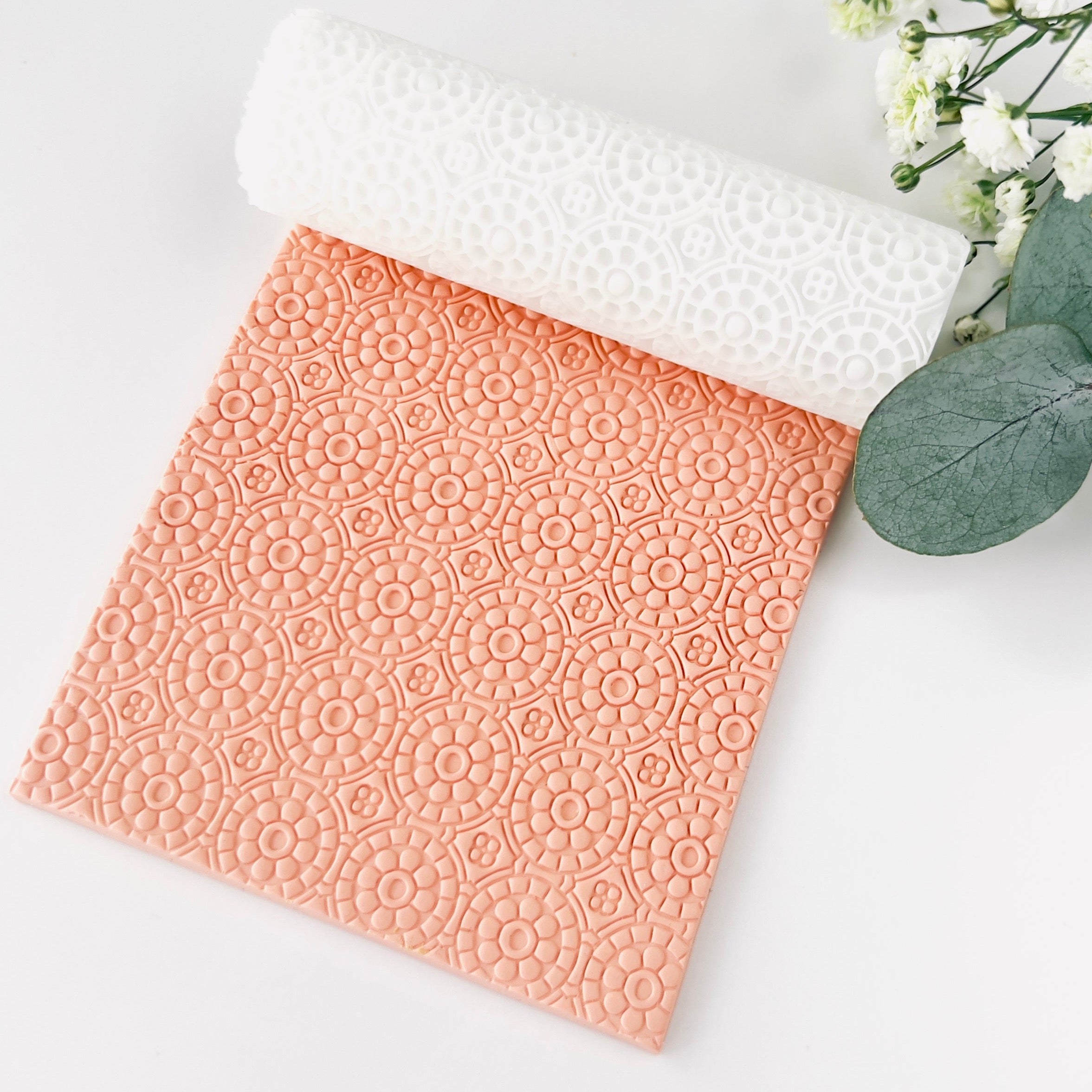 polymer clay texture roller abstract geometric pattern