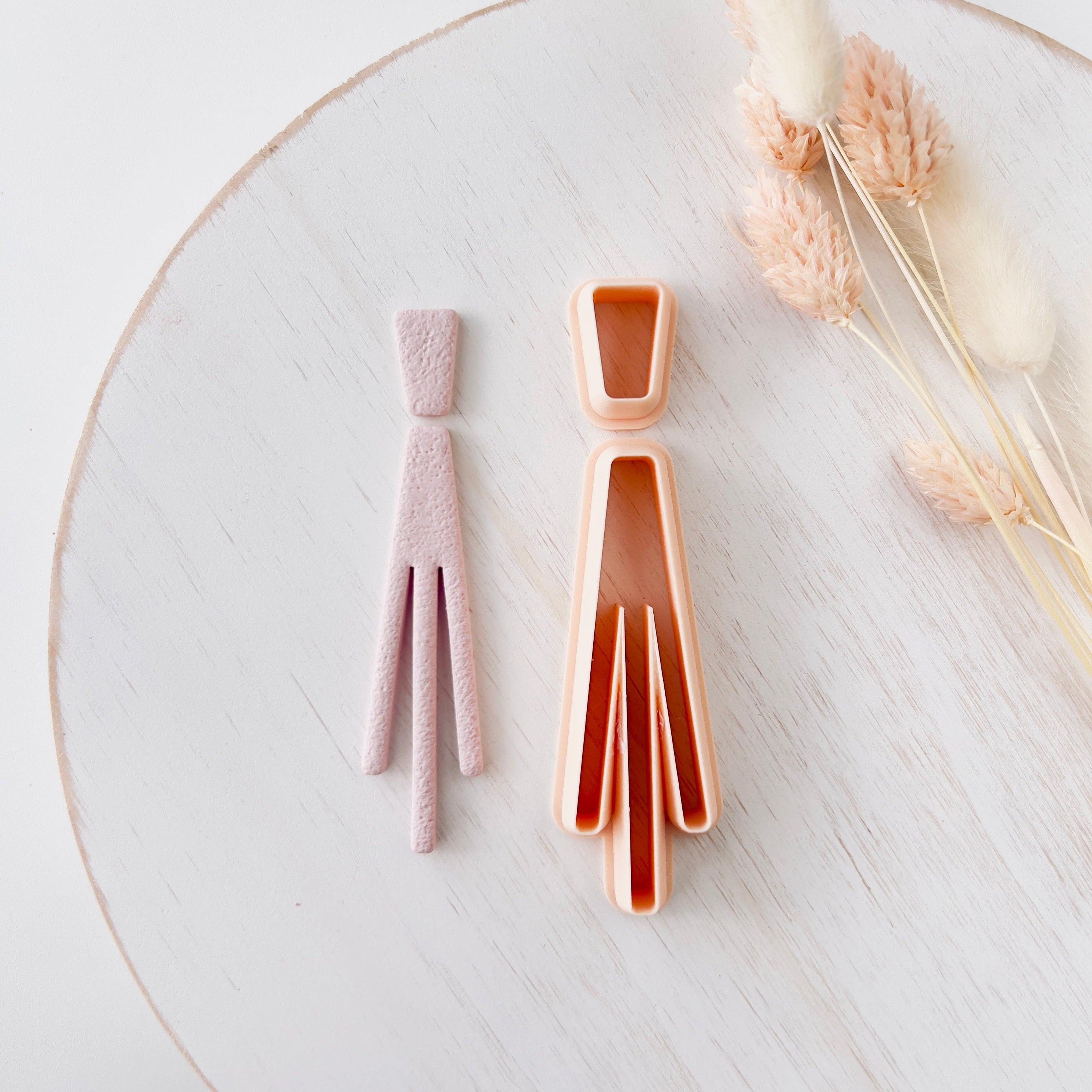 High quality polymer clay cutter creating clean sharp cuts for earrings and jewelry making