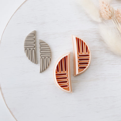 High quality polymer clay cutter creating clean sharp cuts for earrings and jewelry making