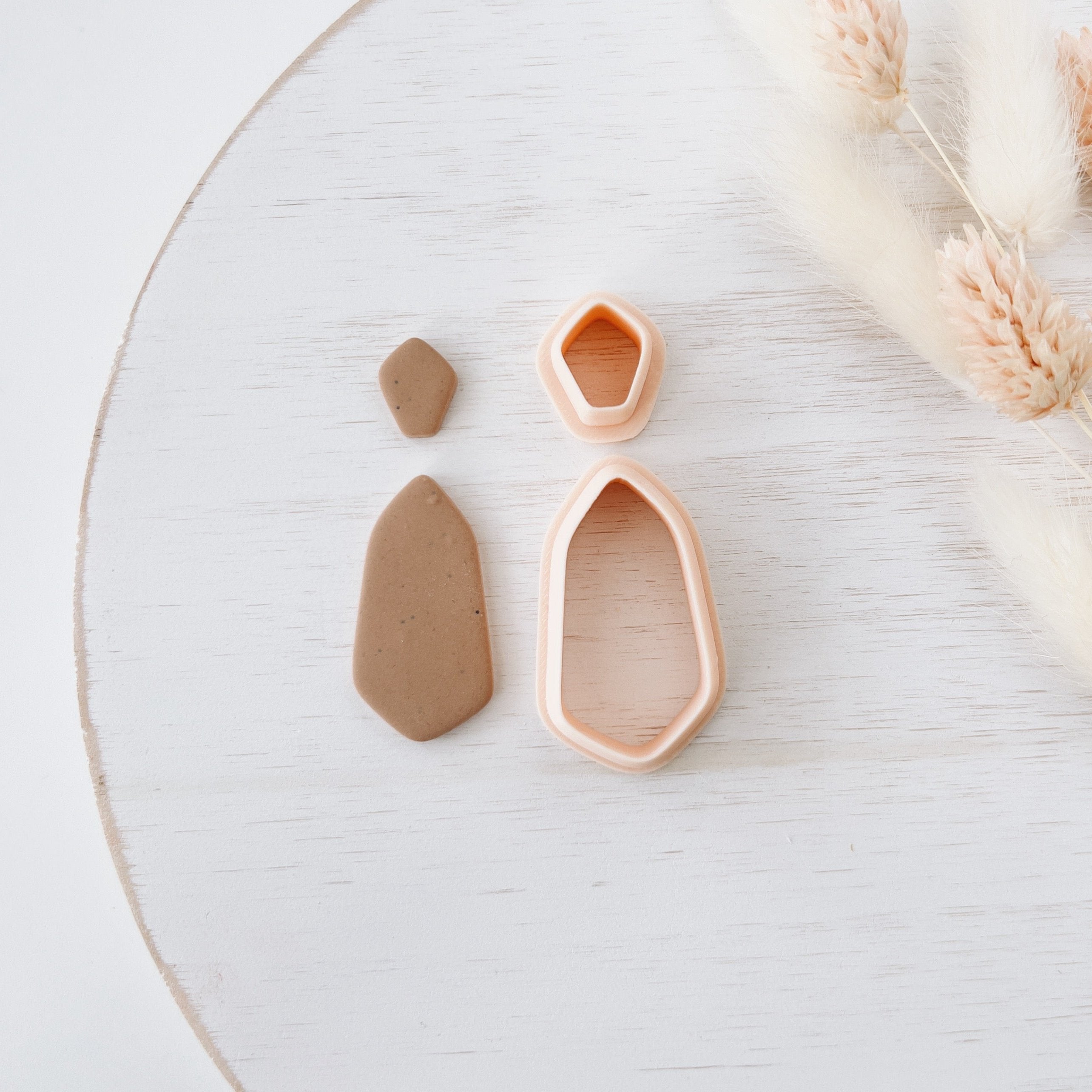 High quality polymer clay cutter creating clean sharp cuts for earrings and jewelry making