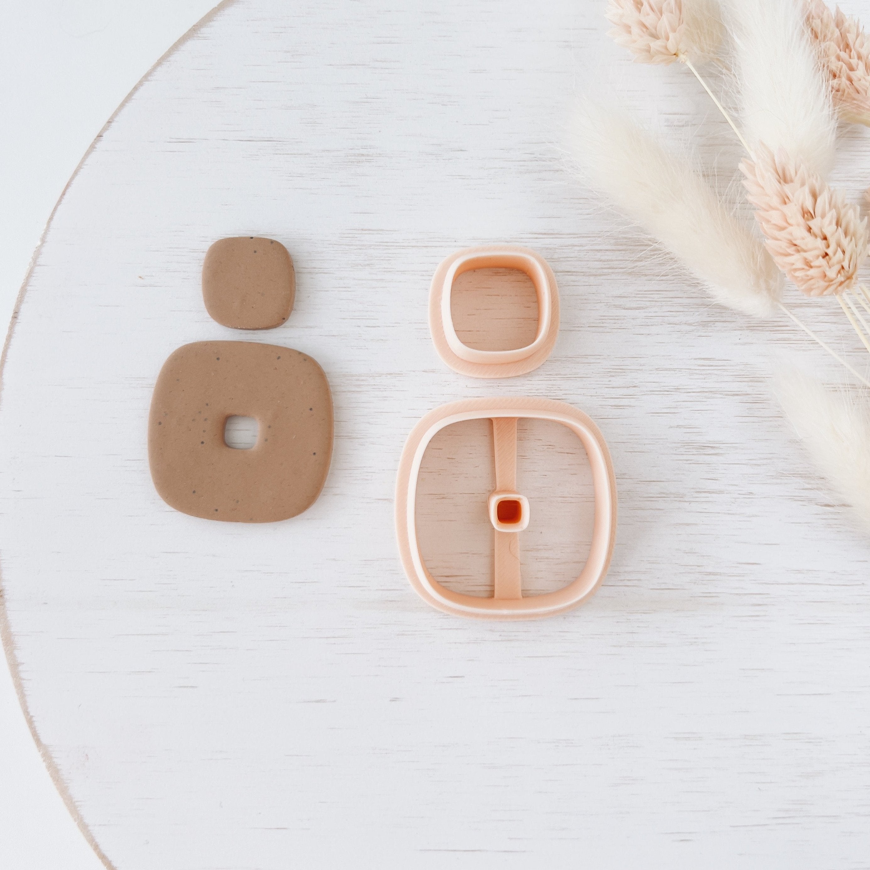 High quality polymer clay cutter creating clean sharp cuts for earrings and jewelry making
