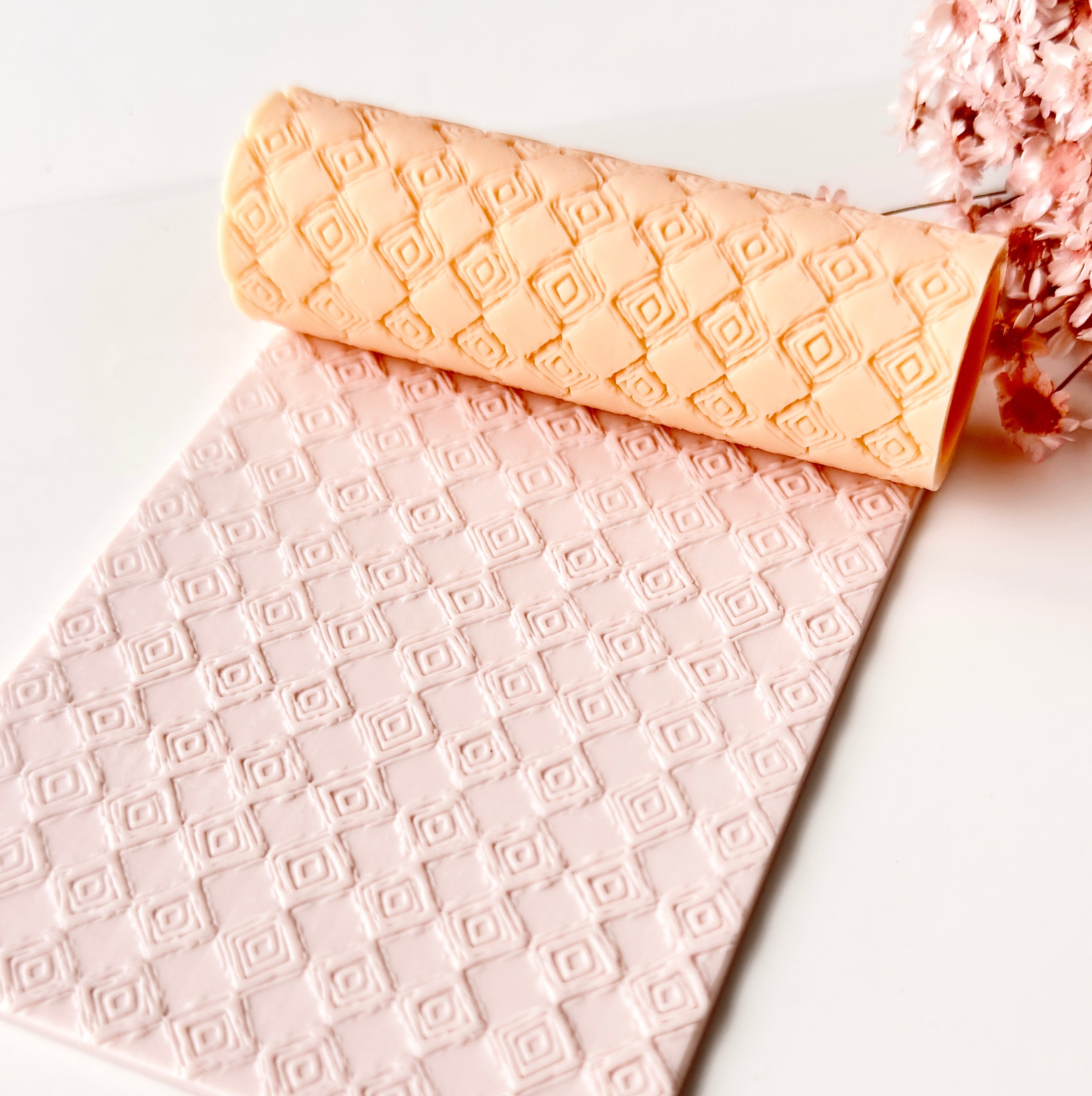 polymer clay texture roller abstract geometric pattern