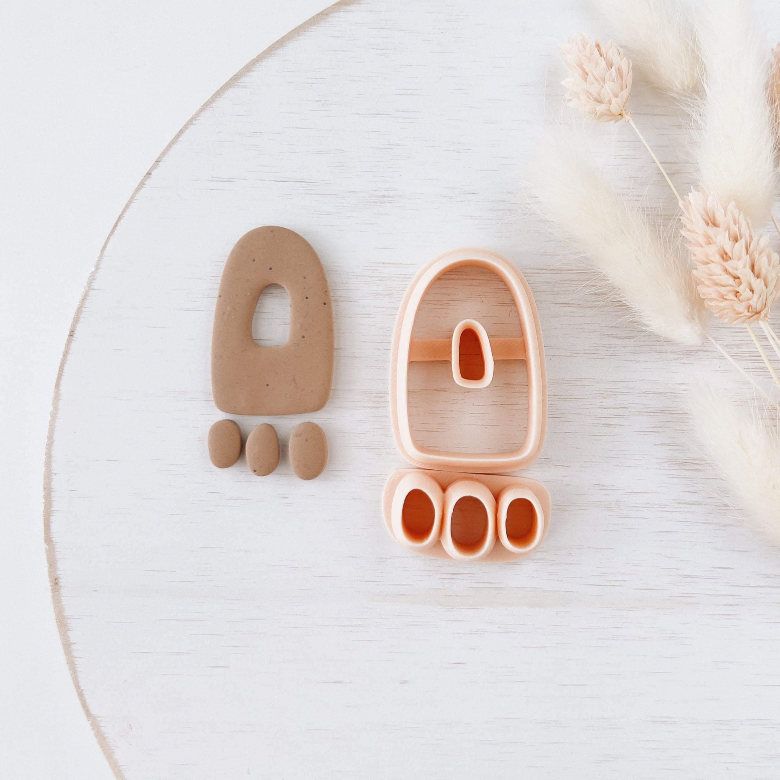 High quality polymer clay cutter creating clean sharp cuts for earrings and jewelry making