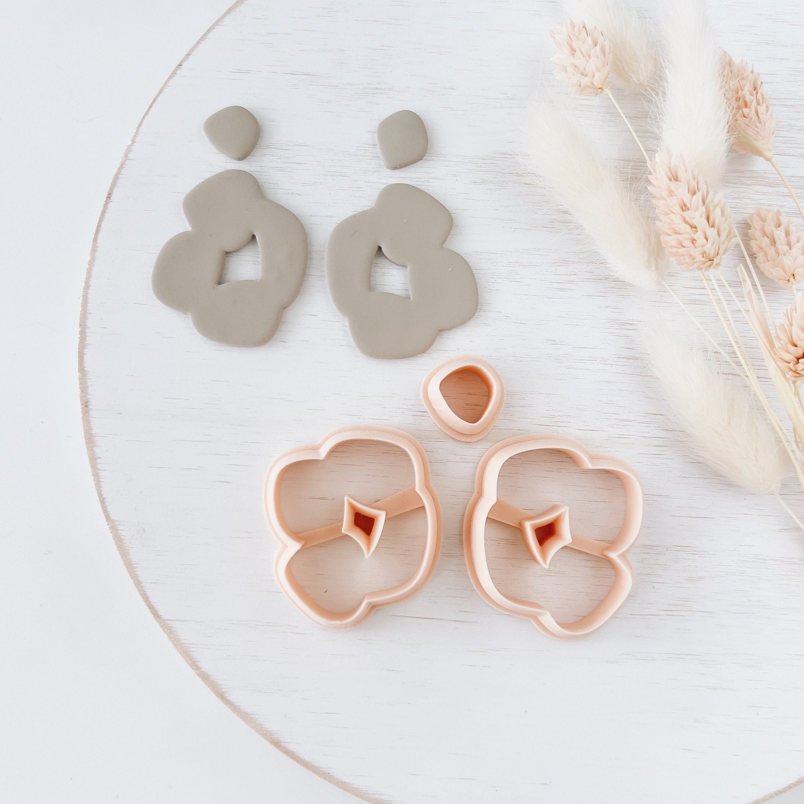 High quality polymer clay cutter creating clean sharp cuts for earrings and jewelry making