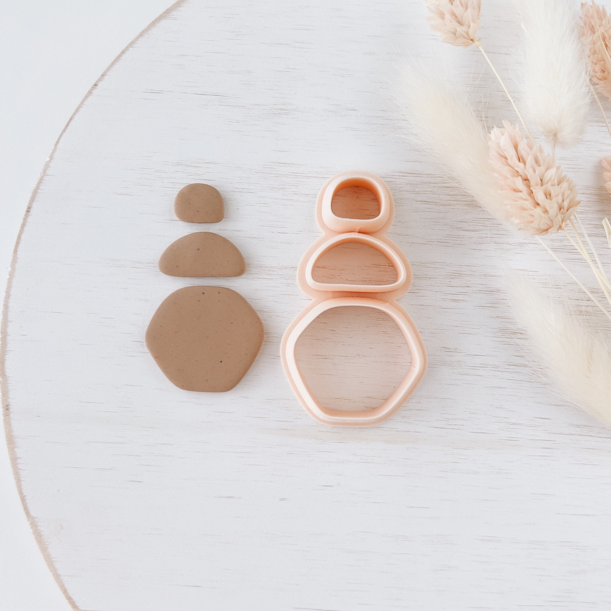 High quality polymer clay cutter creating clean sharp cuts for earrings and jewelry making