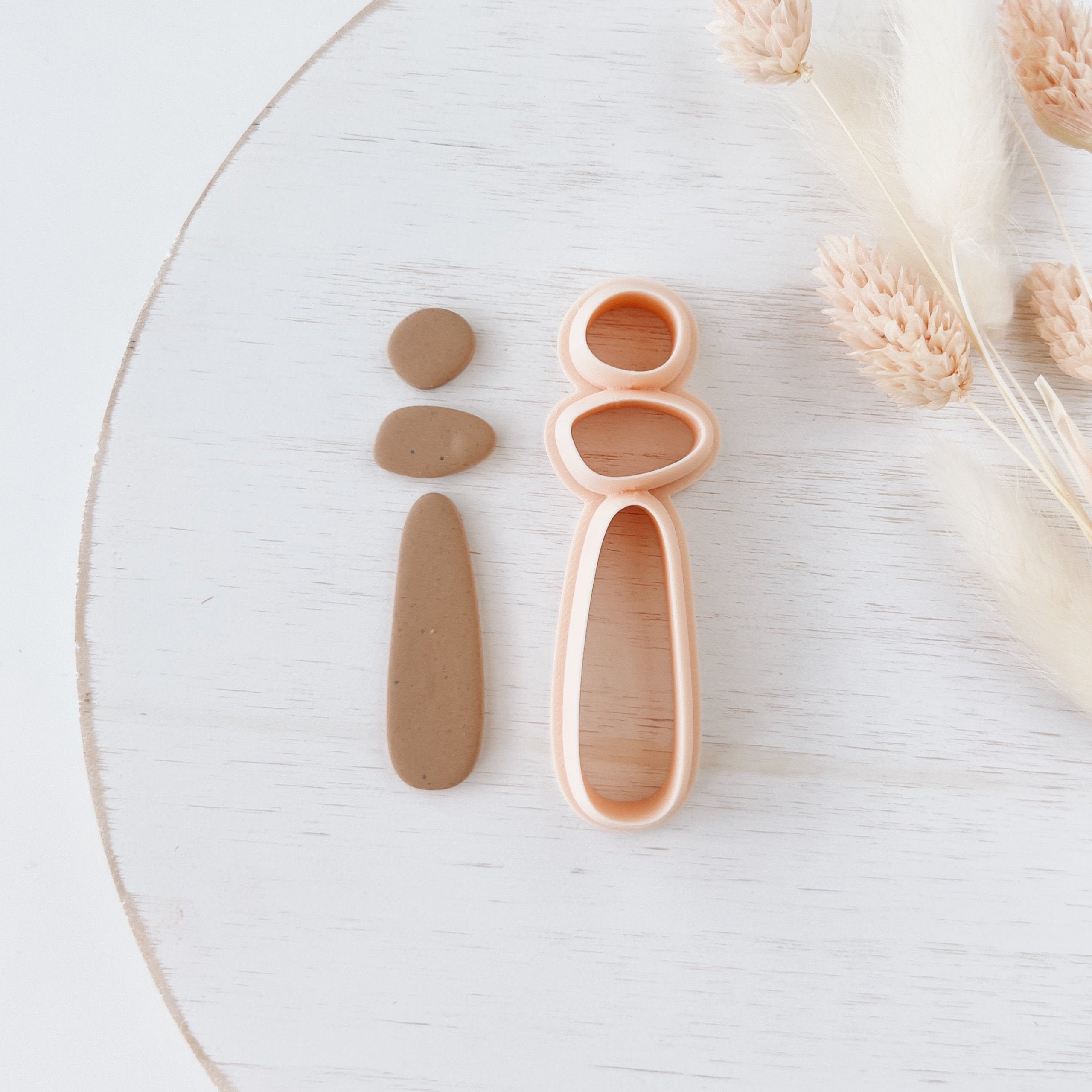 High quality polymer clay cutter creating clean sharp cuts for earrings and jewelry making