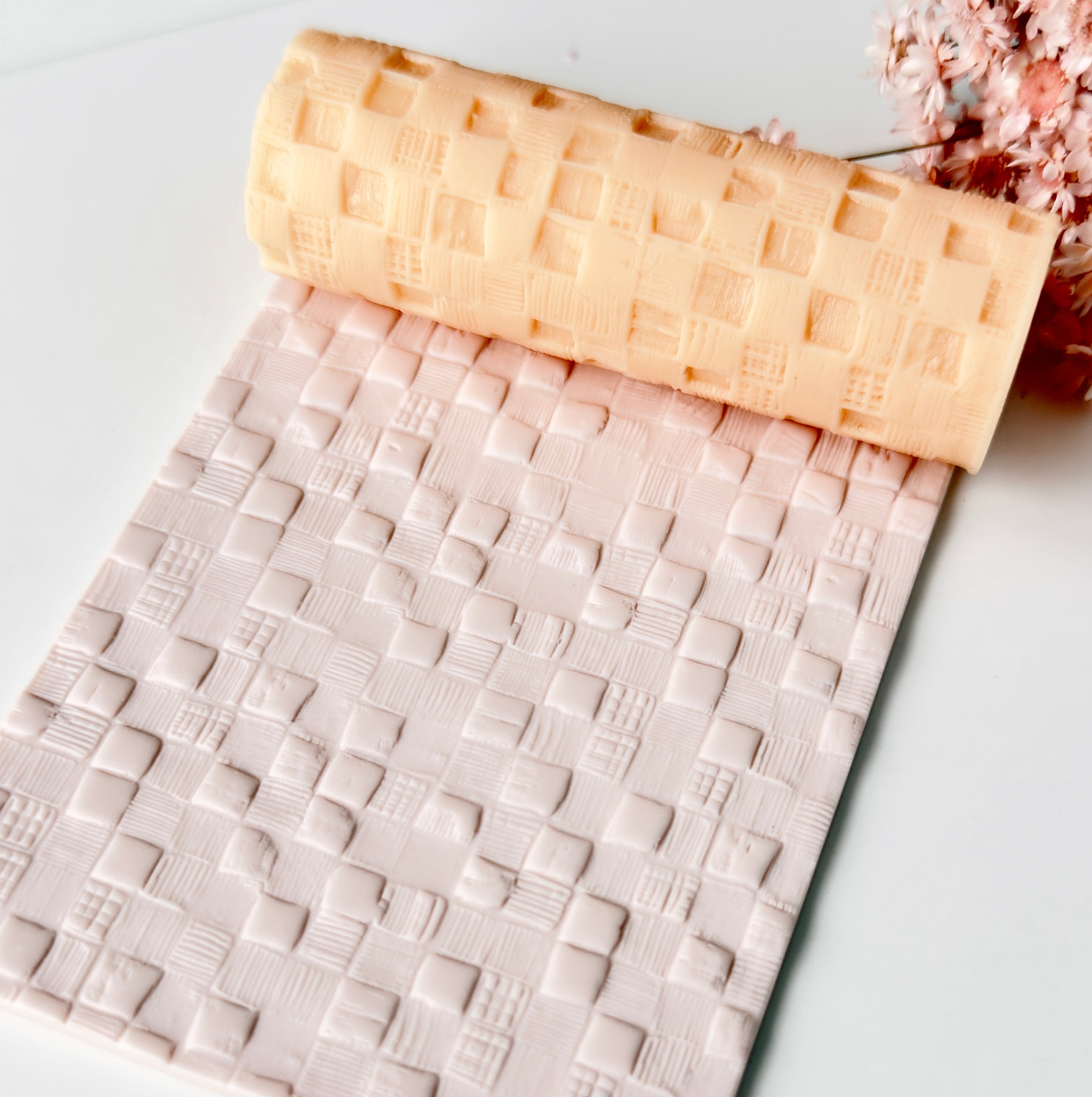 polymer clay texture roller abstract geometric pattern
