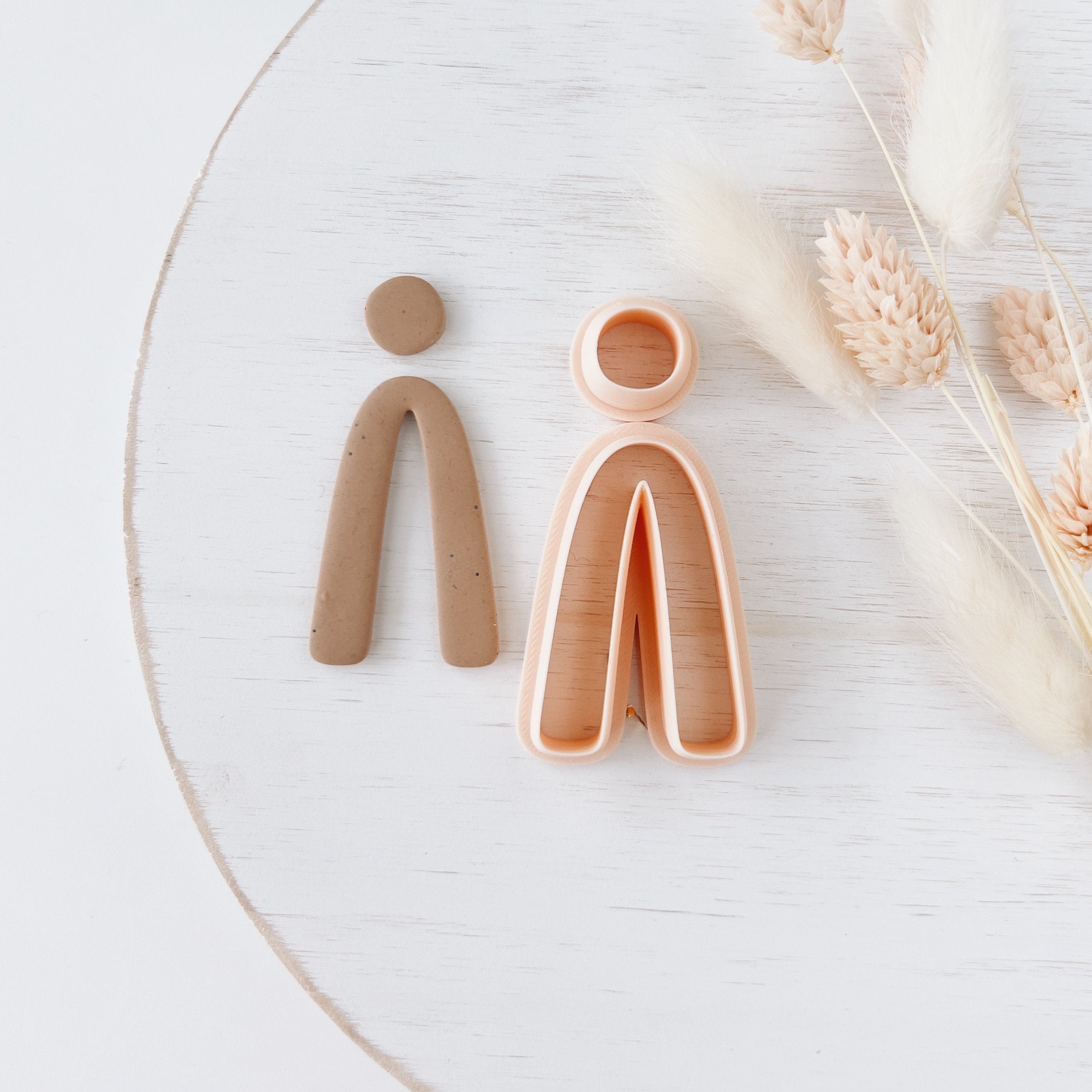 High quality polymer clay cutter creating clean sharp cuts for earrings and jewelry making