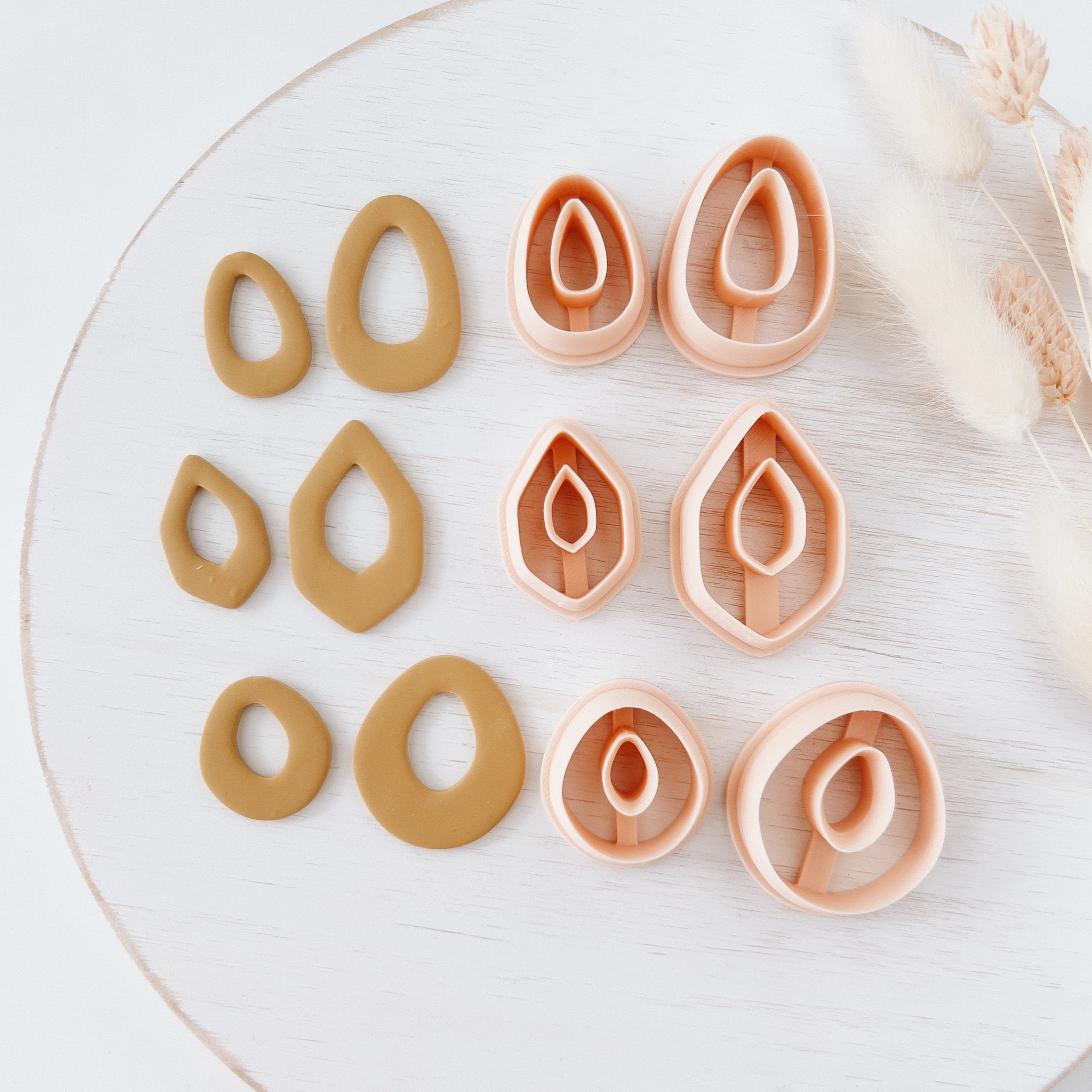 High quality polymer clay cutter creating clean sharp cuts for earrings and jewelry making