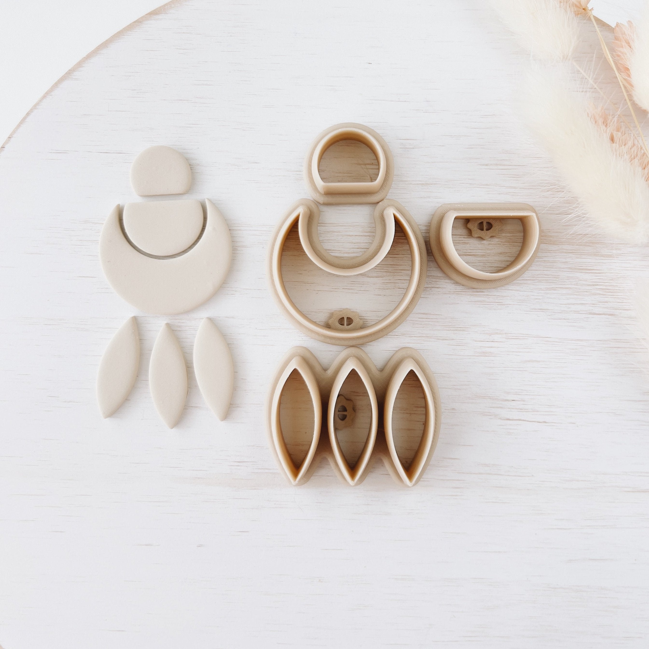 High quality polymer clay cutter creating clean sharp cuts for earrings and jewelry making