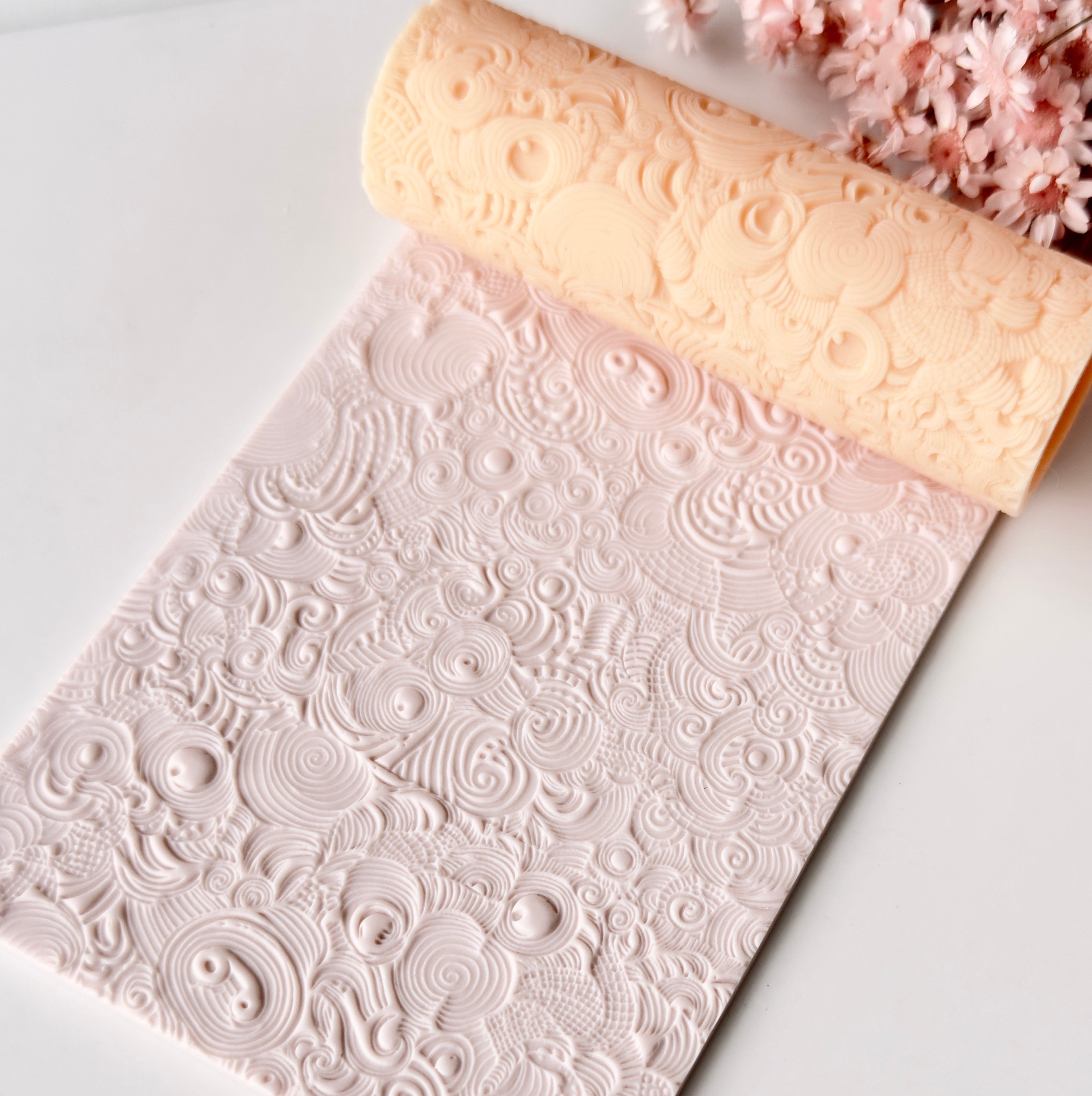 polymer clay texture roller abstract geometric pattern