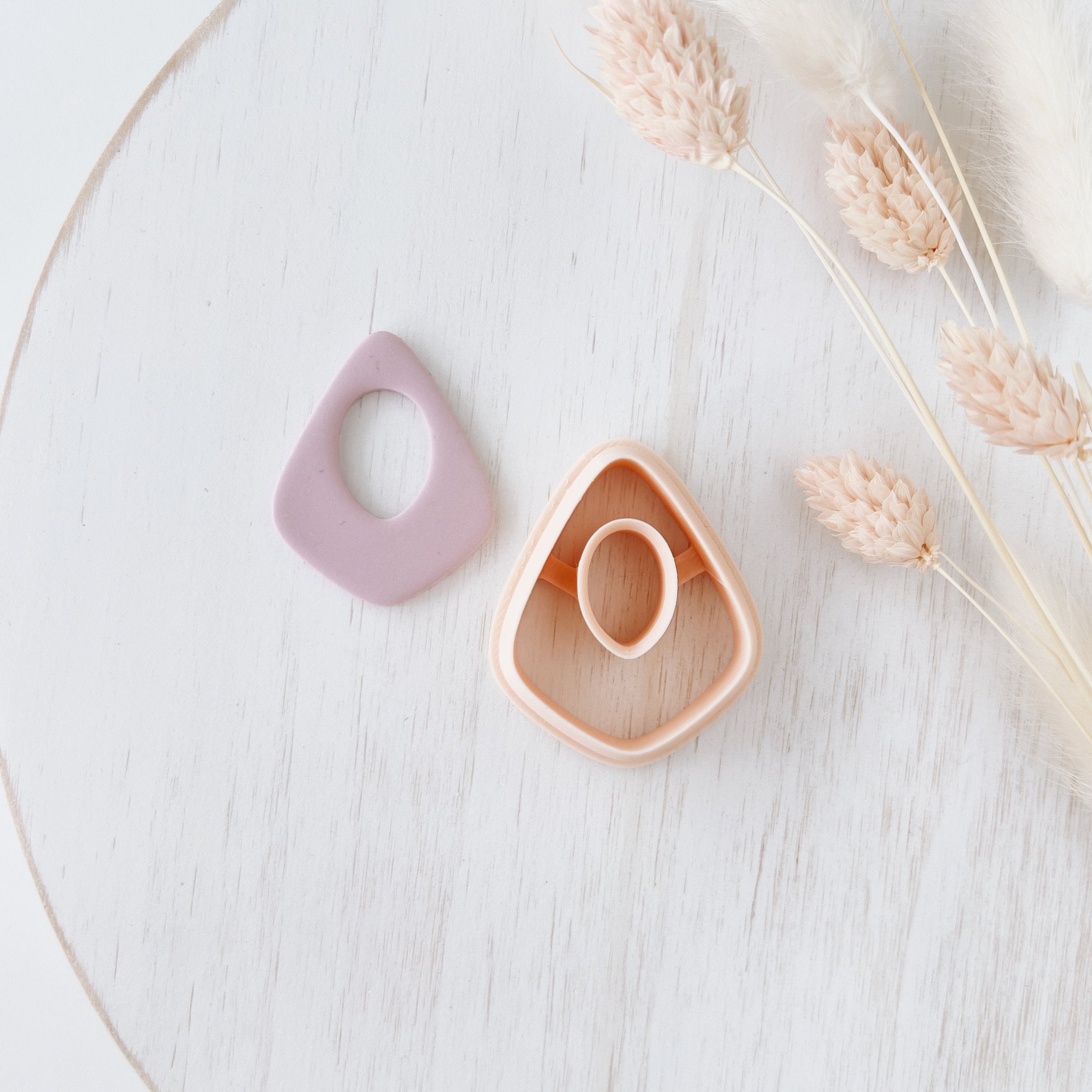 High quality polymer clay cutter creating clean sharp cuts for earrings and jewelry making