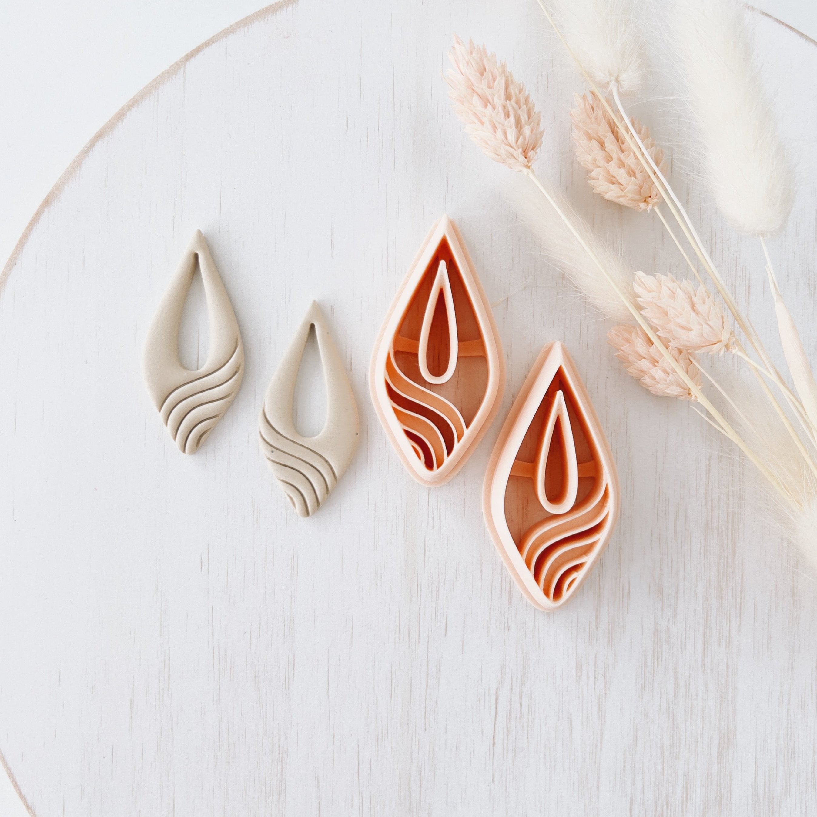 High quality polymer clay cutter creating clean sharp cuts for earrings and jewelry making