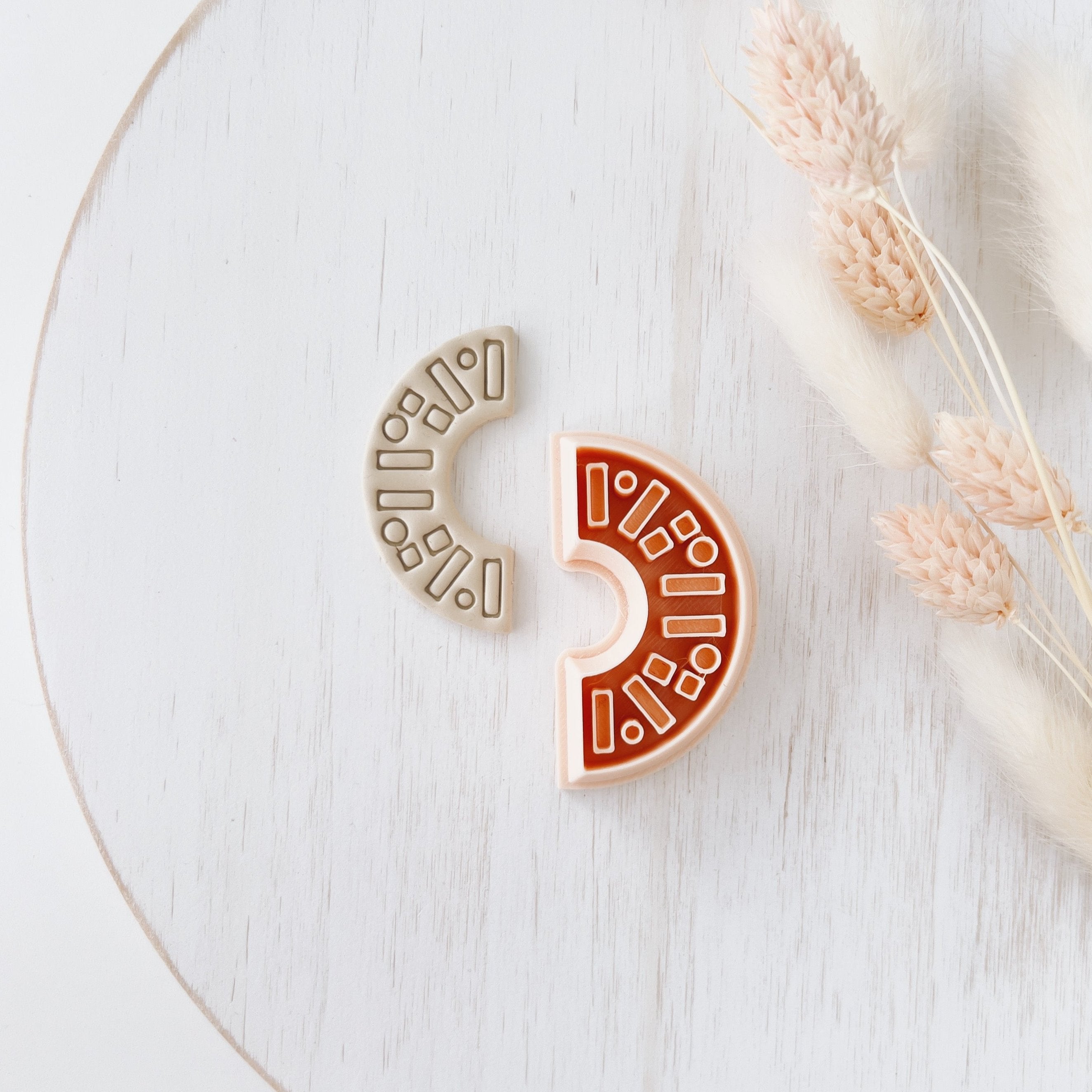 High quality polymer clay cutter creating clean sharp cuts for earrings and jewelry making