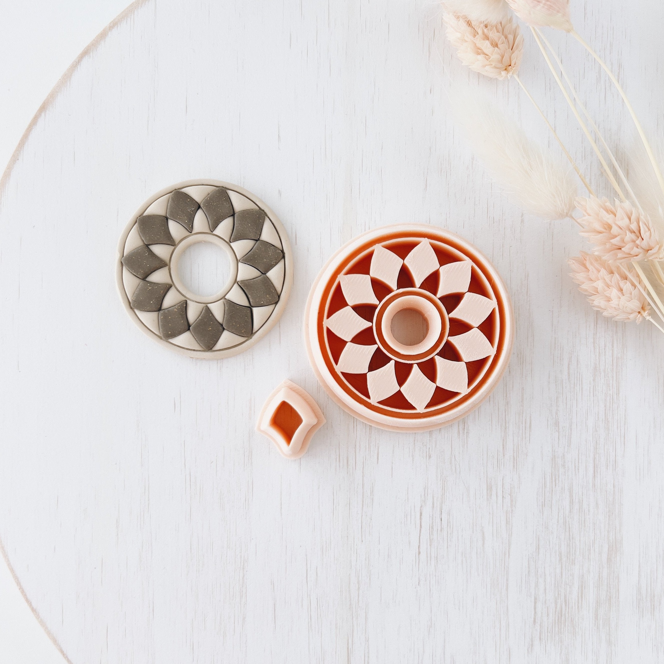 High quality polymer clay cutter creating clean sharp cuts for earrings and jewelry making