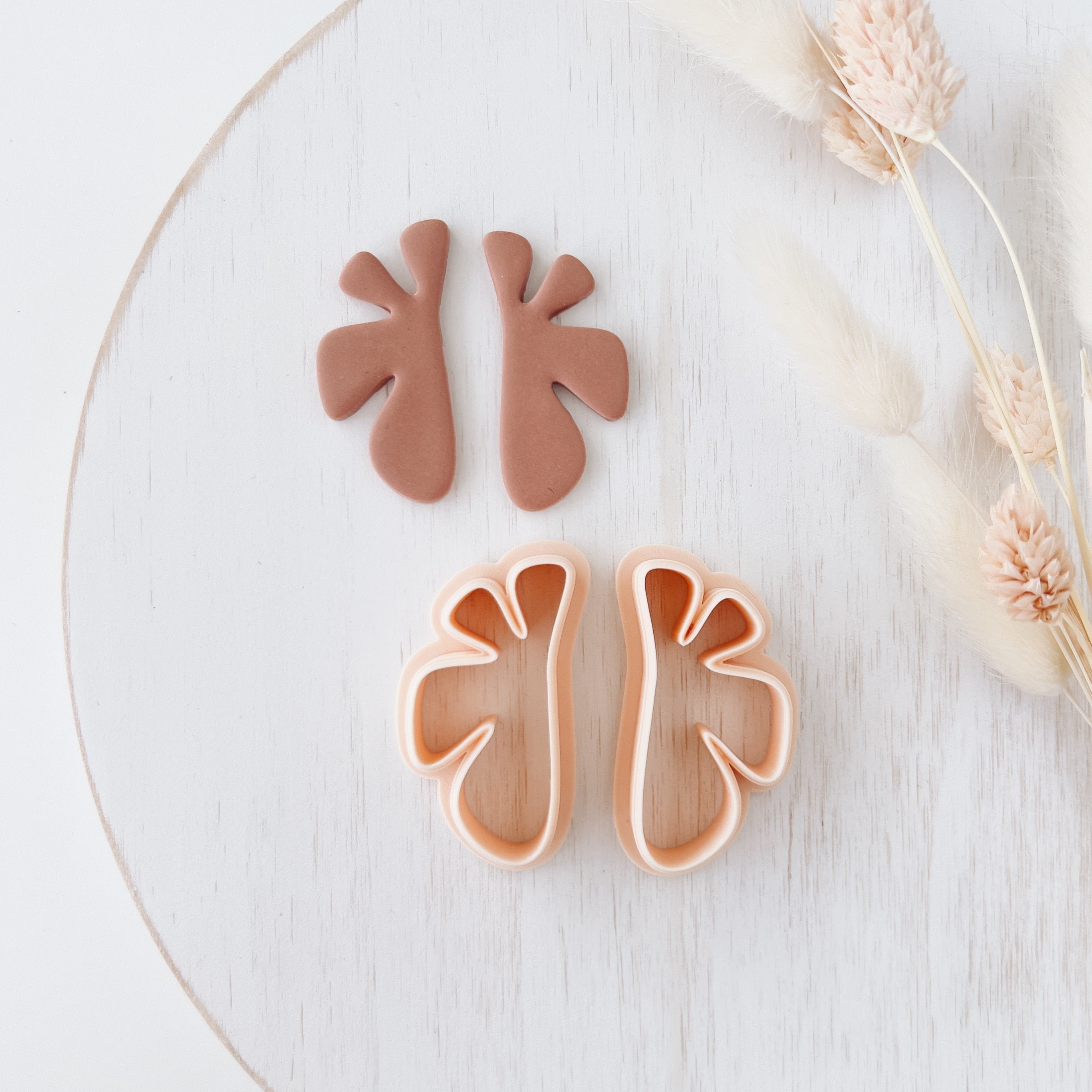 High quality polymer clay cutter creating clean sharp cuts for earrings and jewelry making