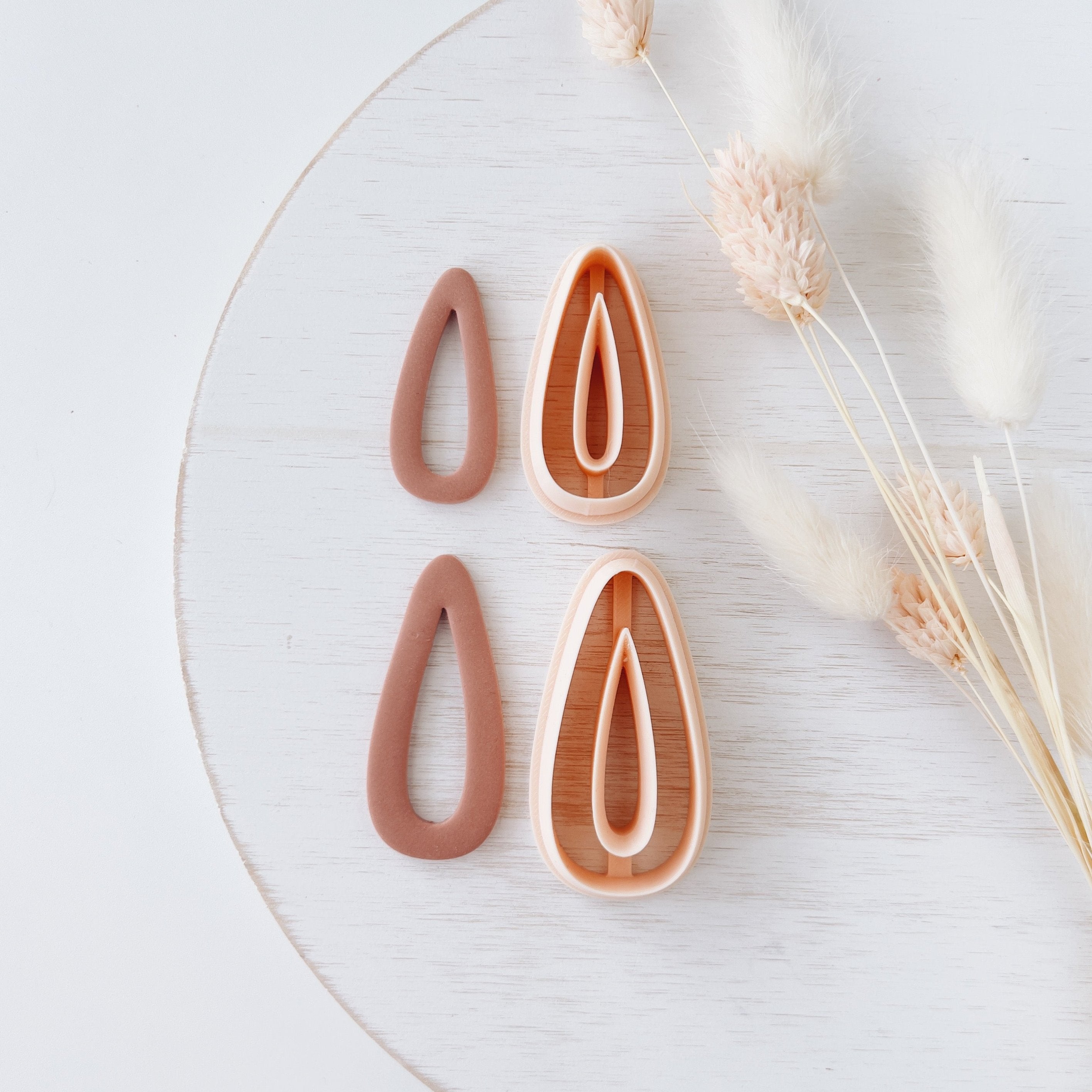 High quality polymer clay cutter creating clean sharp cuts for earrings and jewelry making