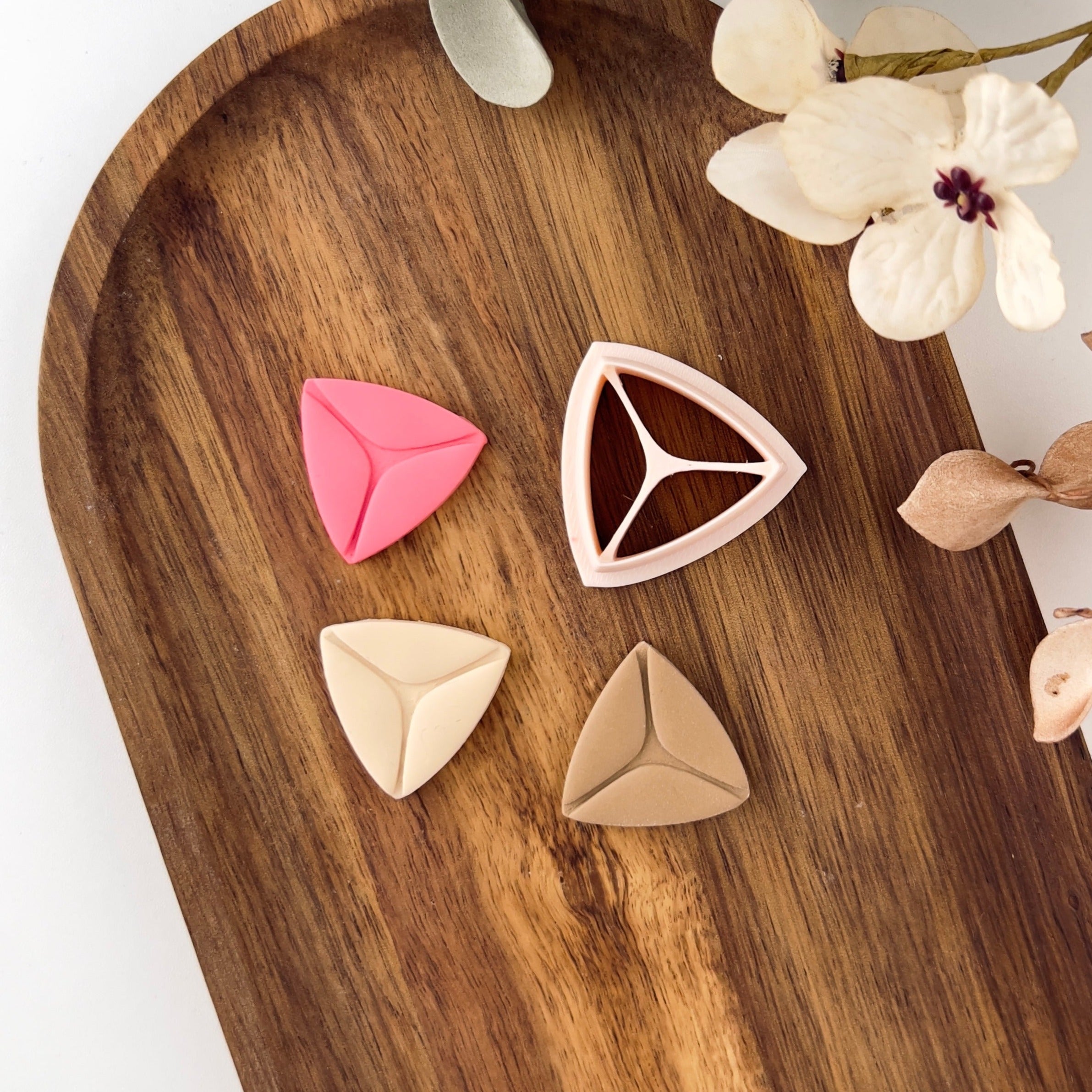 High quality polymer clay cutter creating clean sharp cuts for earrings and jewelry making