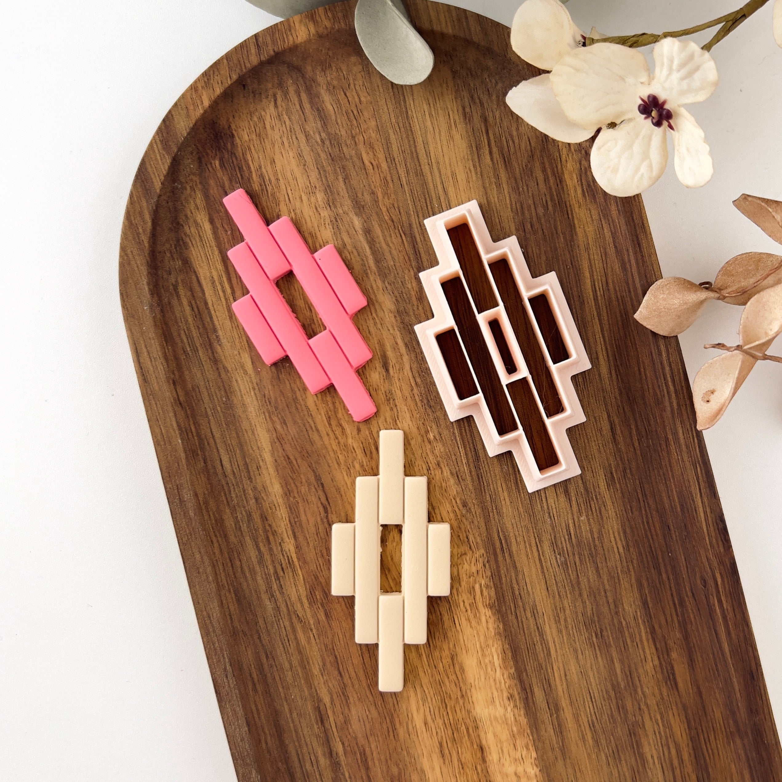 High quality polymer clay cutter creating clean sharp cuts for earrings and jewelry making