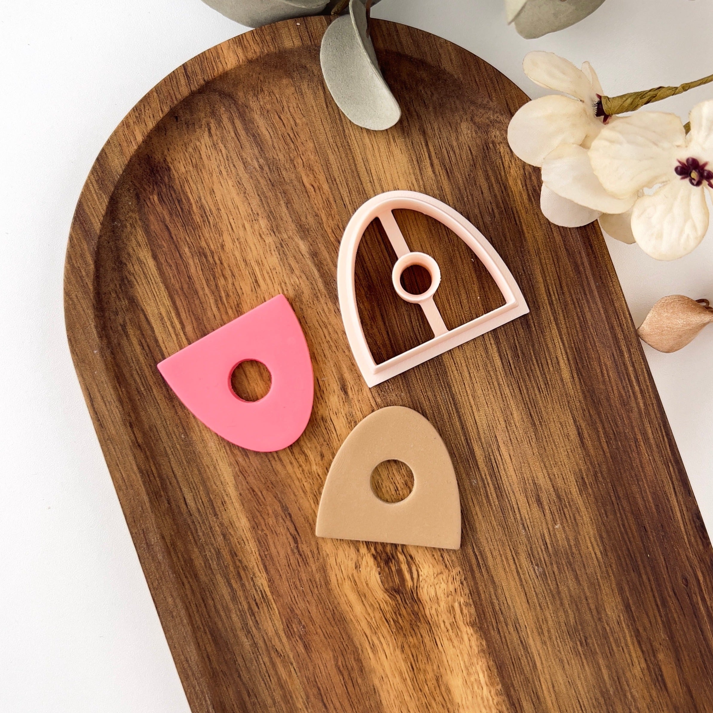 High quality polymer clay cutter creating clean sharp cuts for earrings and jewelry making