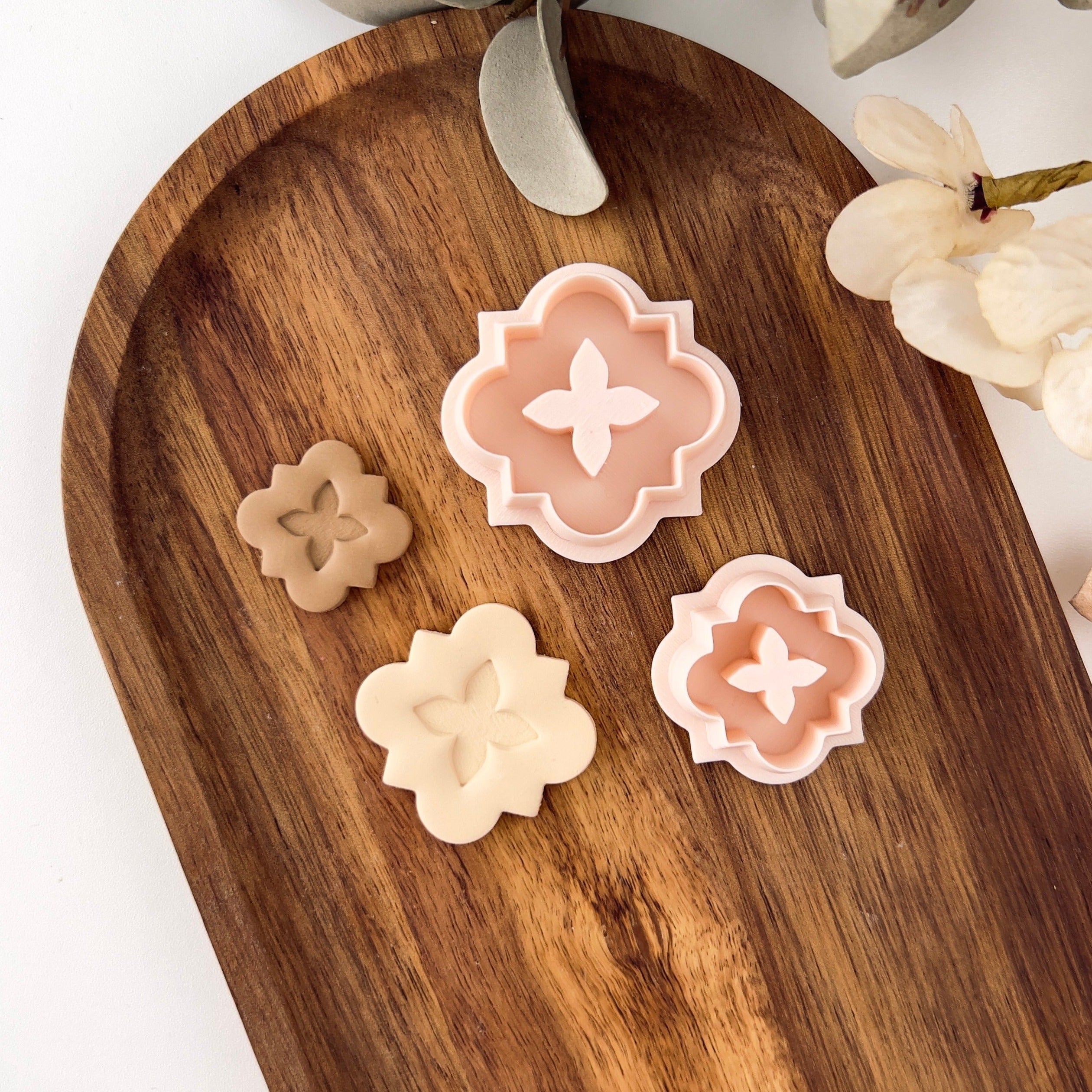 High quality polymer clay cutter creating clean sharp cuts for earrings and jewelry making