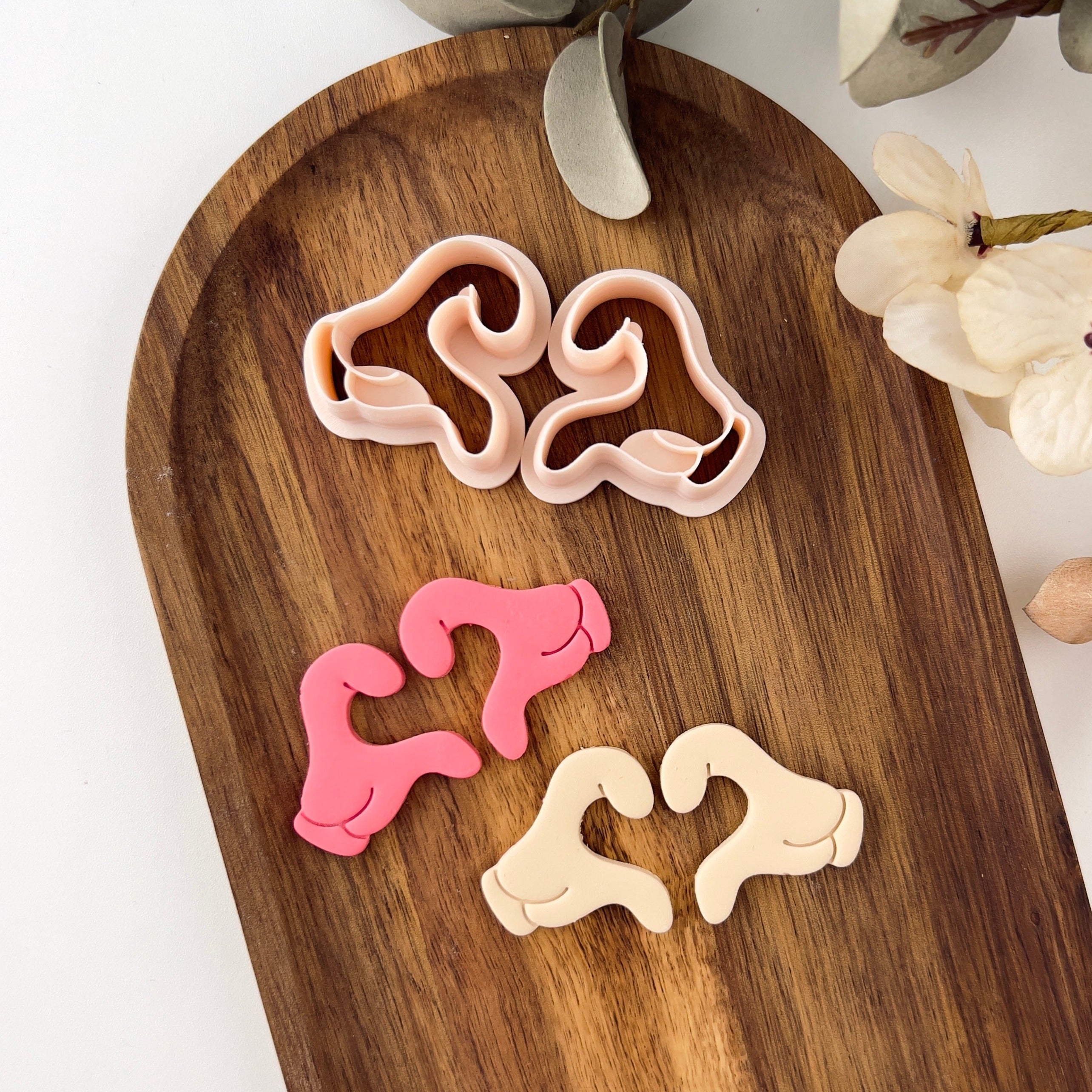 High quality polymer clay cutter creating clean sharp cuts for earrings and jewelry making