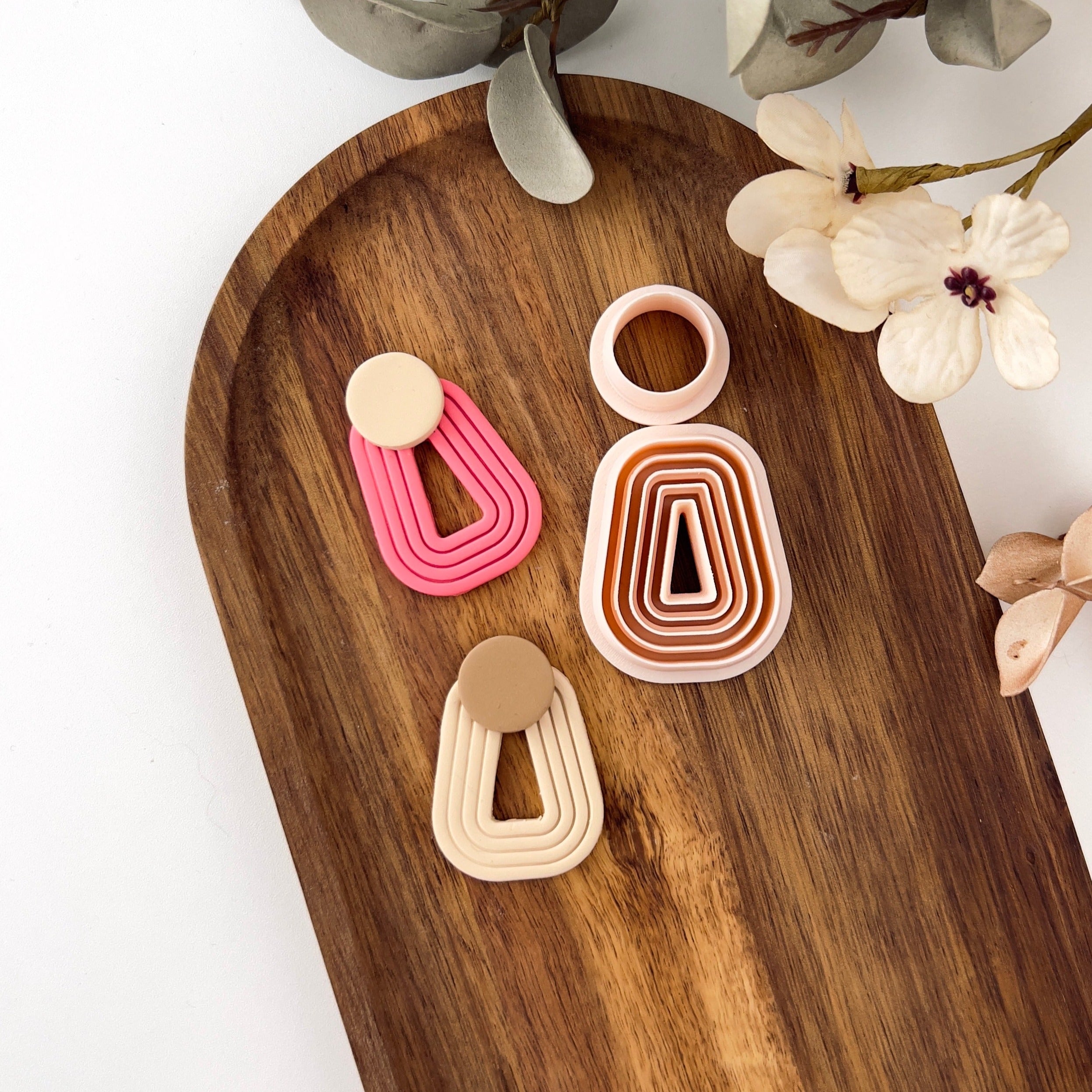 High quality polymer clay cutter creating clean sharp cuts for earrings and jewelry making