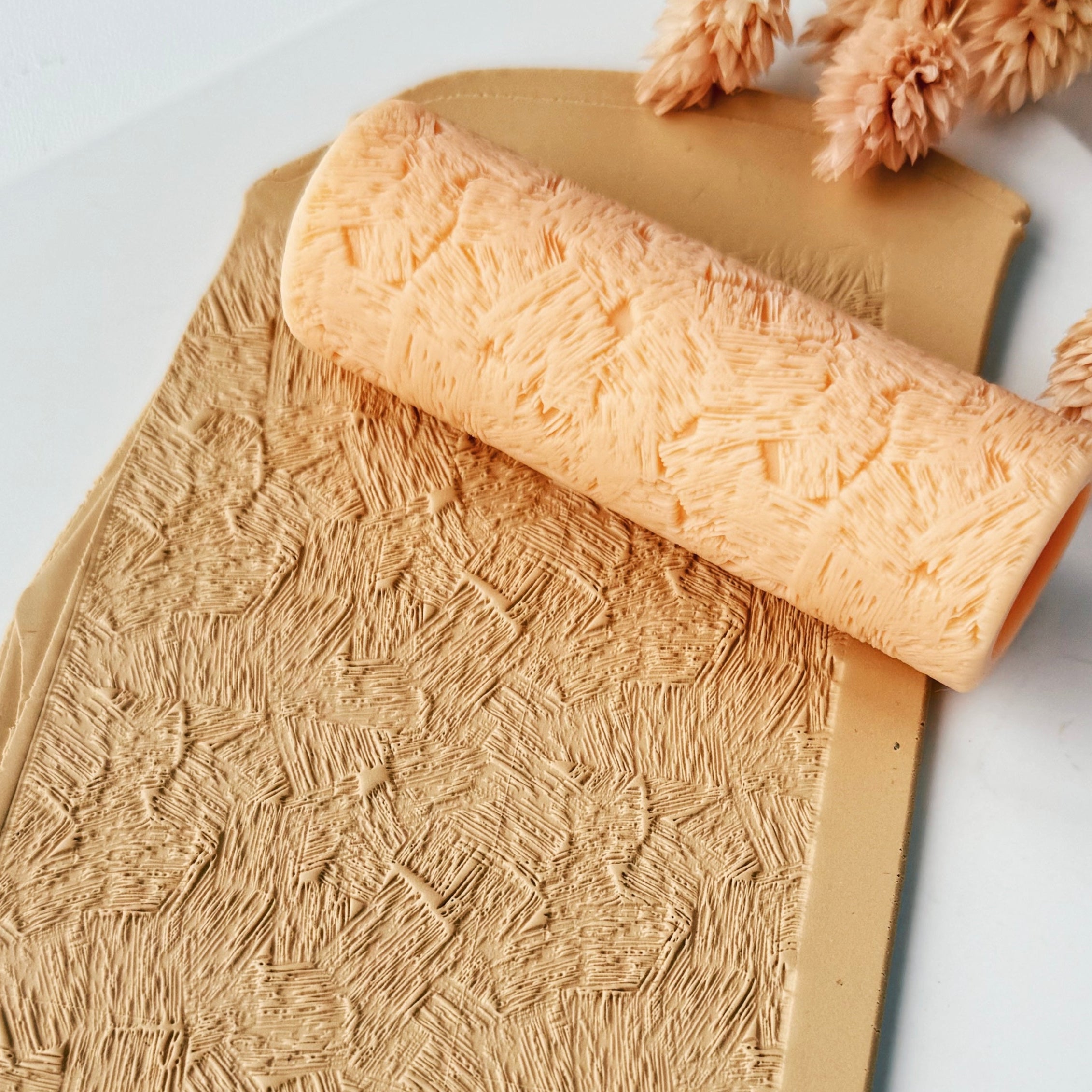 polymer clay texture roller abstract geometric pattern