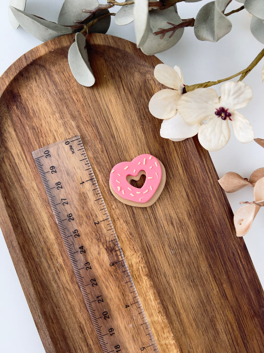 Heart donut clay cutter