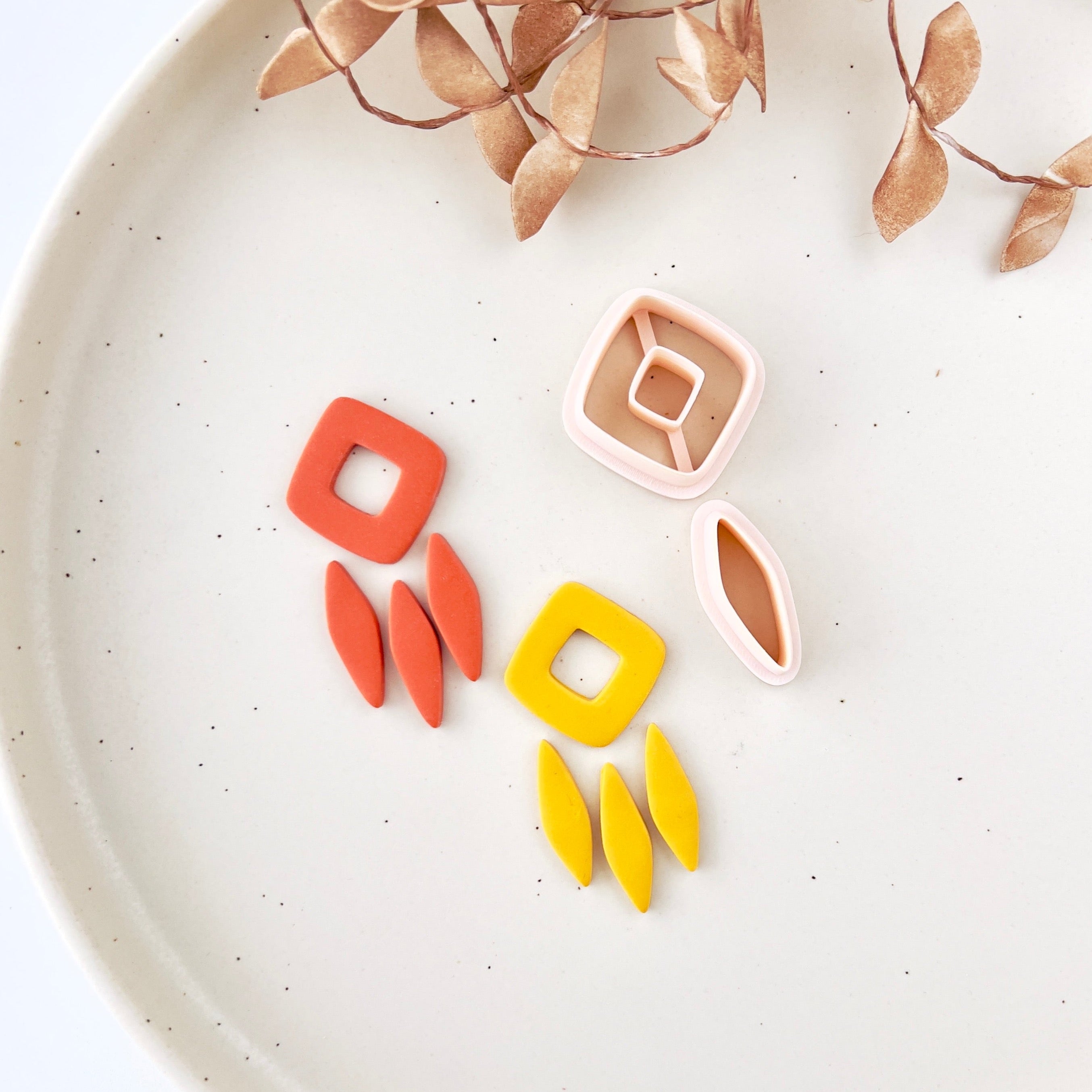 High quality polymer clay cutter creating clean sharp cuts for earrings and jewelry making