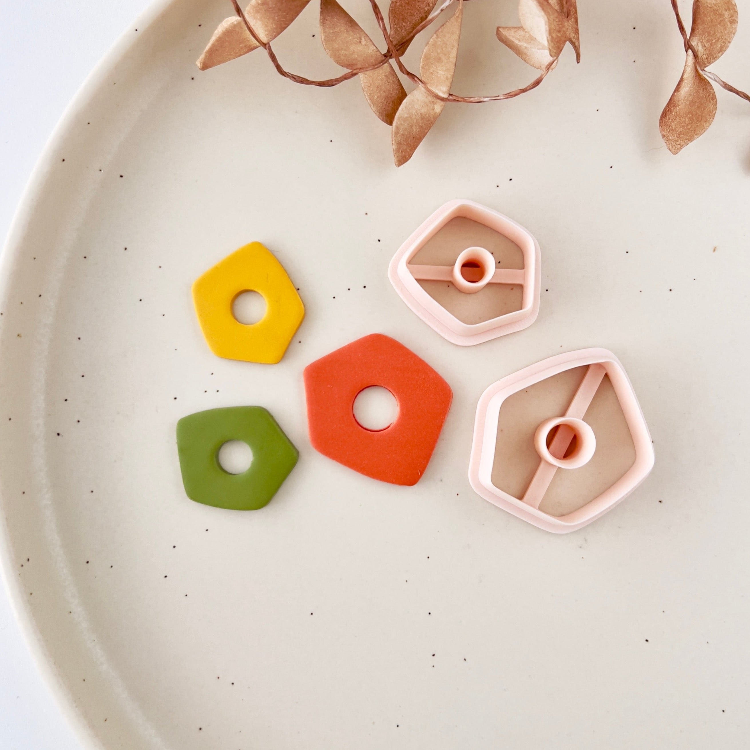 High quality polymer clay cutter creating clean sharp cuts for earrings and jewelry making