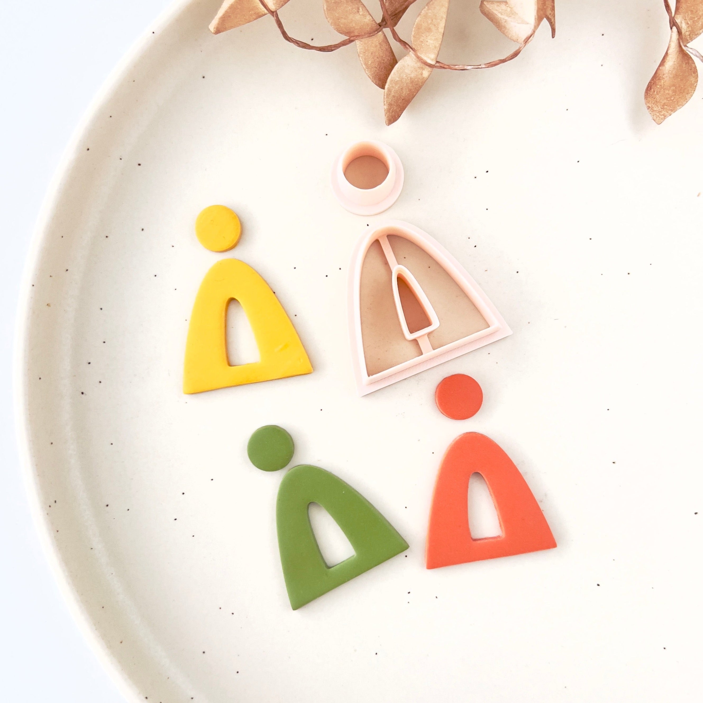 High quality polymer clay cutter creating clean sharp cuts for earrings and jewelry making