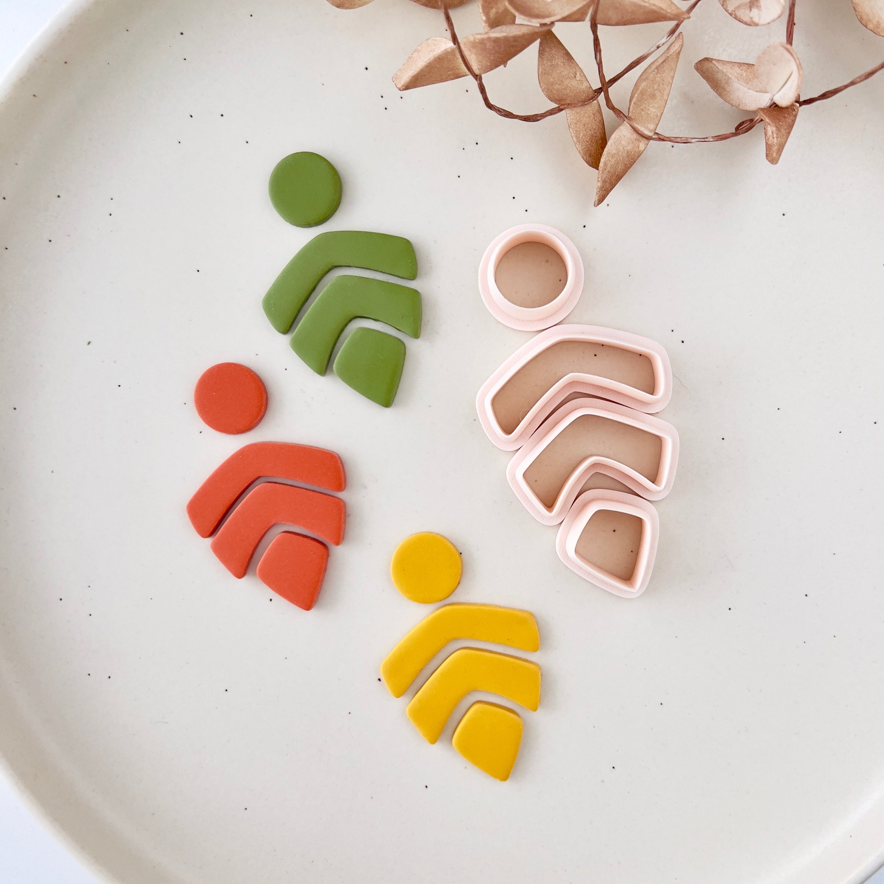 High quality polymer clay cutter creating clean sharp cuts for earrings and jewelry making